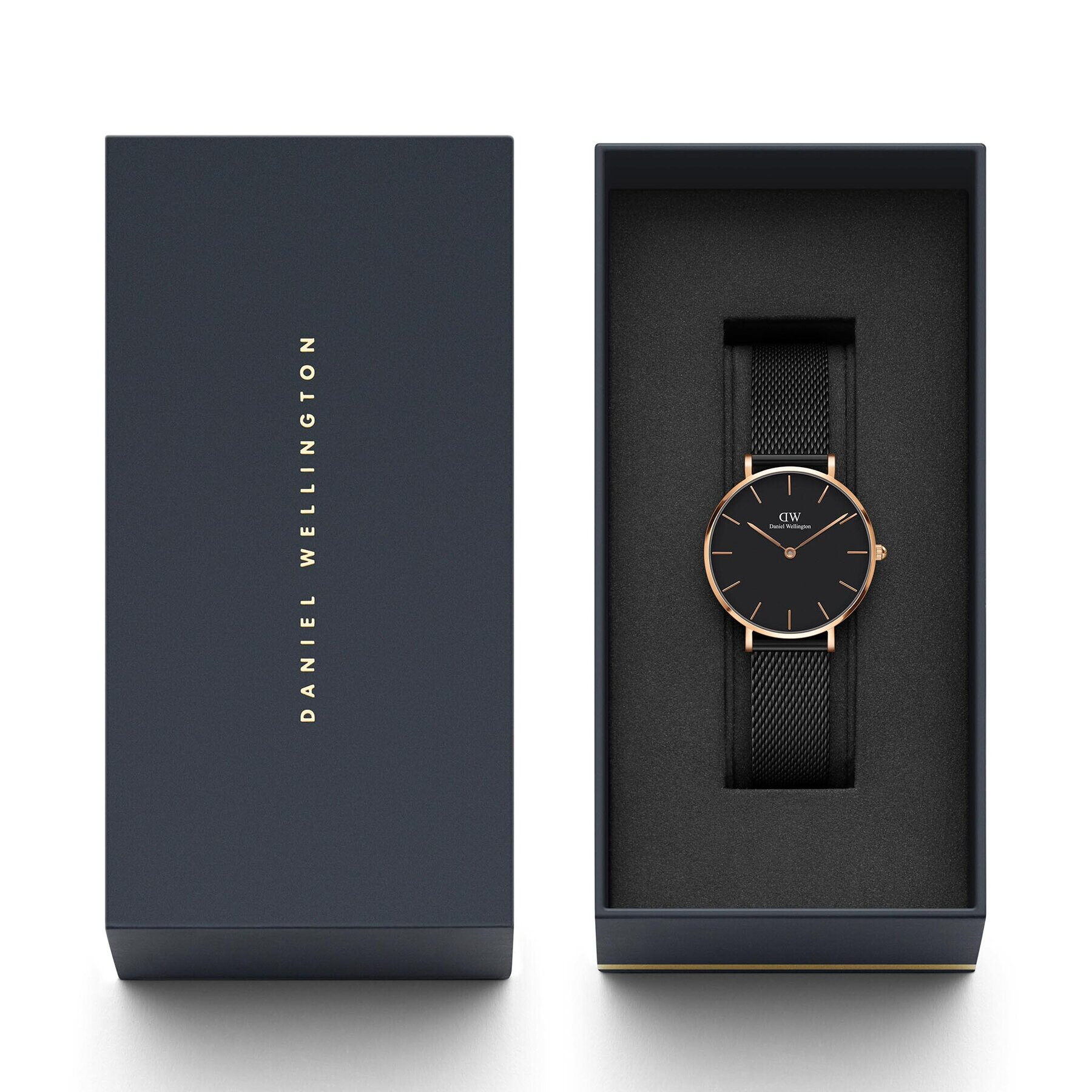 Daniel Wellington Часовник Petite Ashfield DW00100201 Черен - Pepit.bg