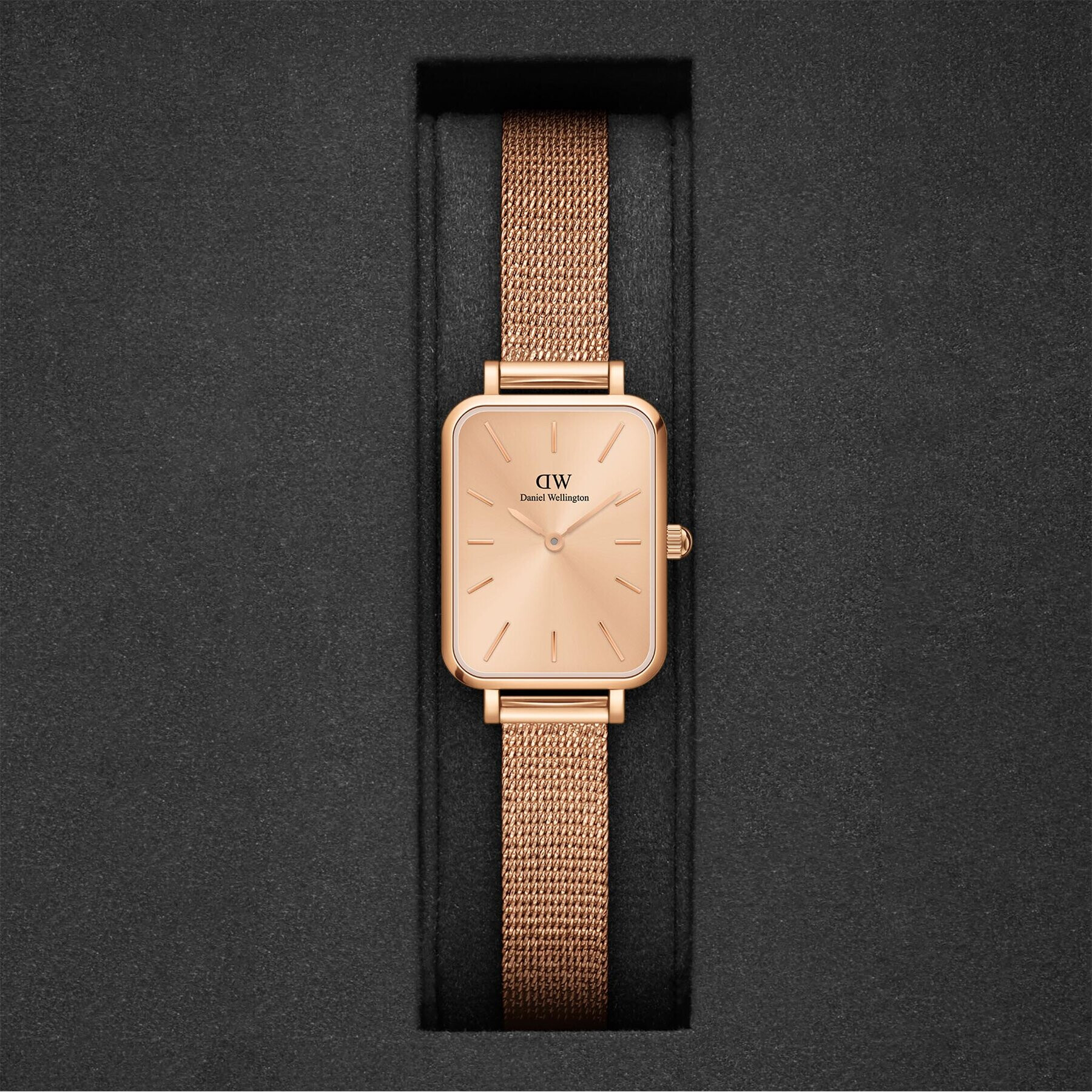 Daniel Wellington Часовник Quadro DW00100484 Розов - Pepit.bg