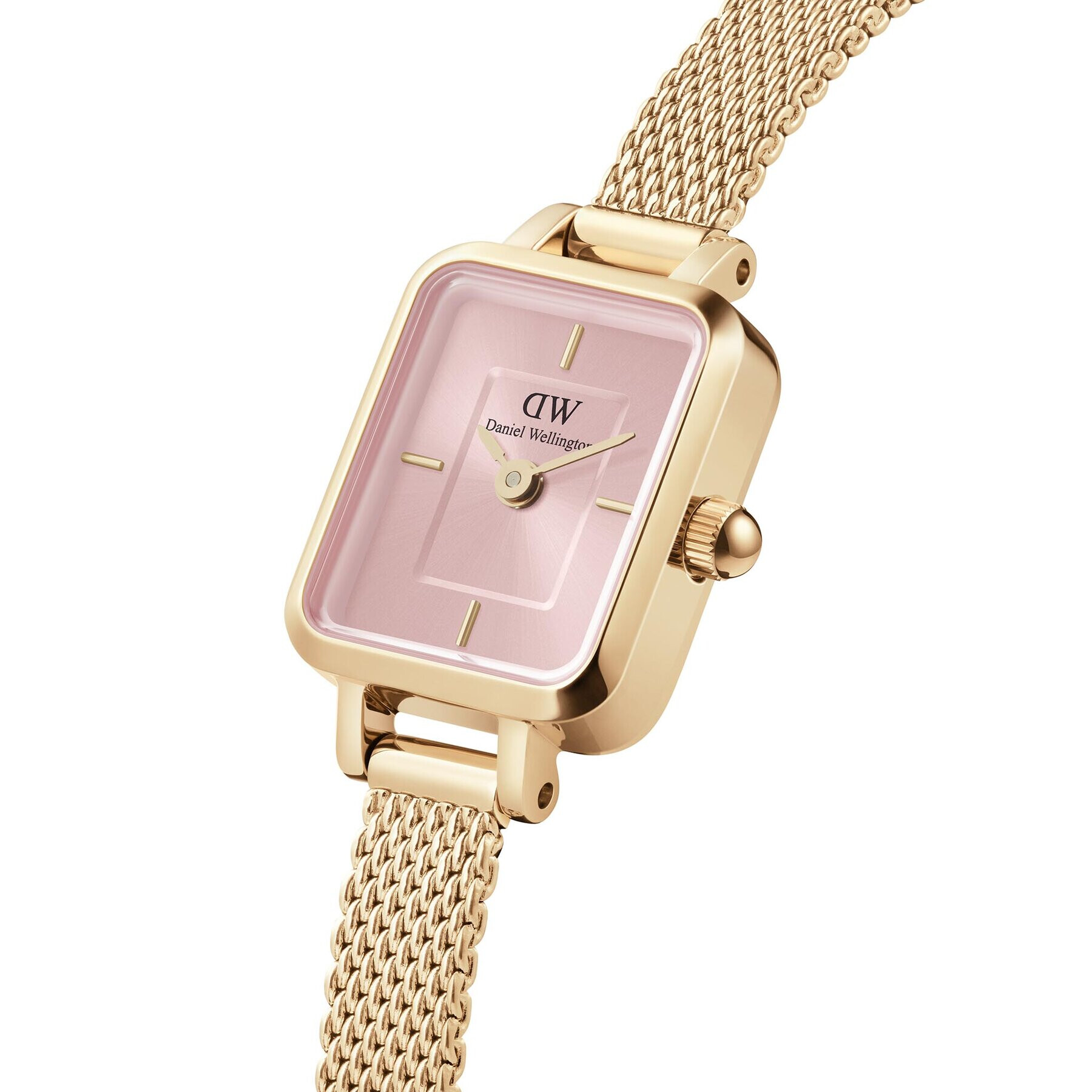 Daniel Wellington Часовник Quadro Mini Evergold DW00100655 Розов - Pepit.bg