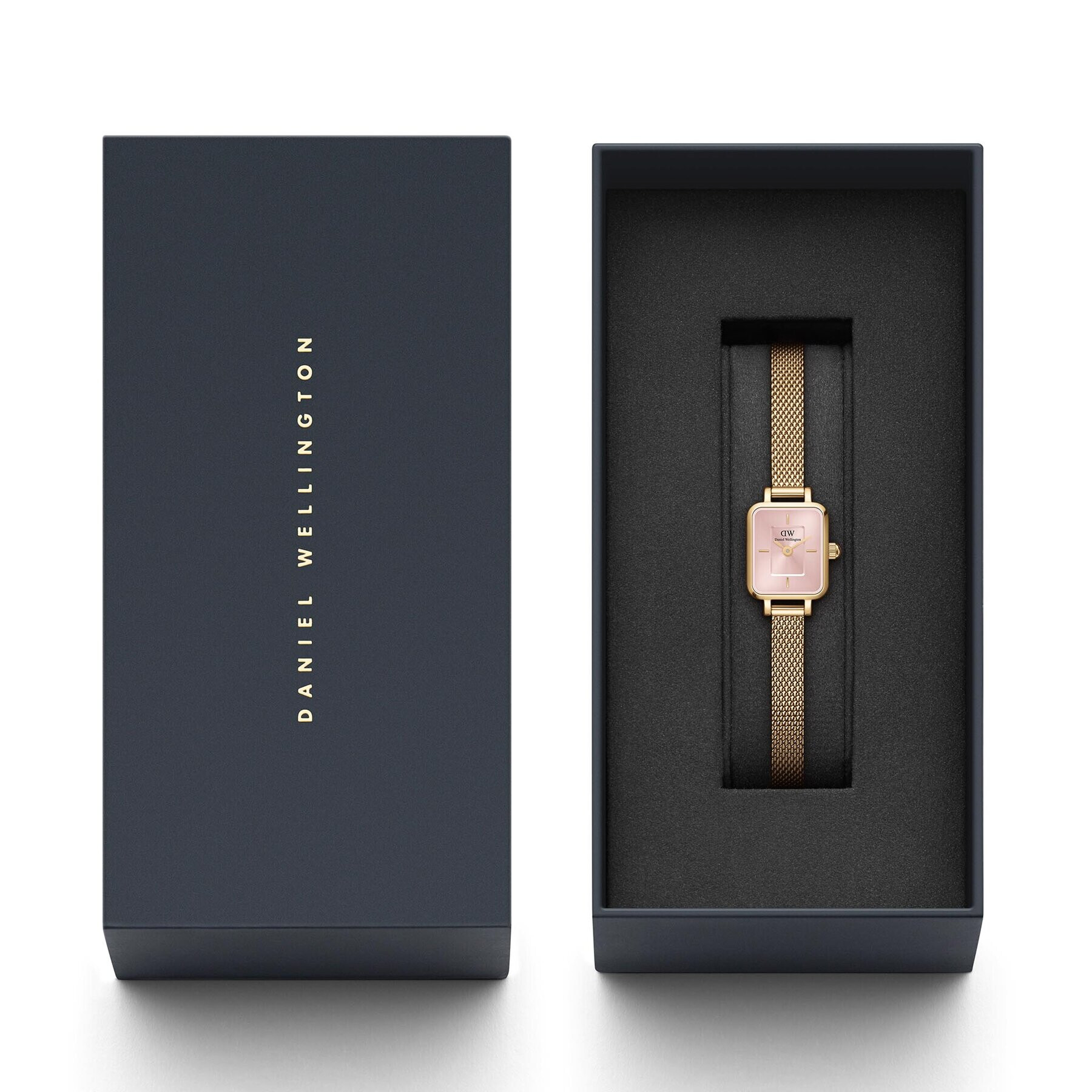 Daniel Wellington Часовник Quadro Mini Evergold DW00100655 Розов - Pepit.bg