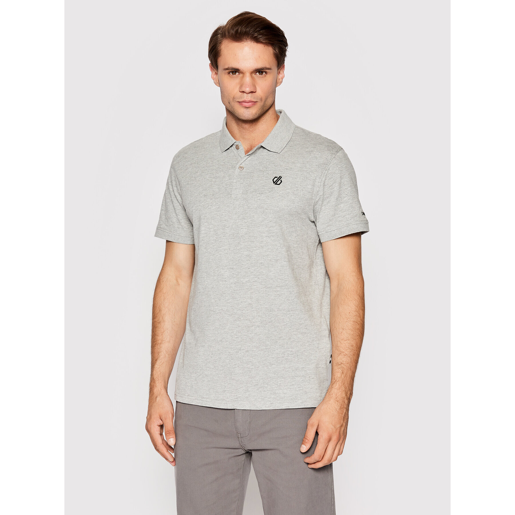 Dare2B Тениска с яка и копчета Decisive DMT600 Сив Regular Fit - Pepit.bg