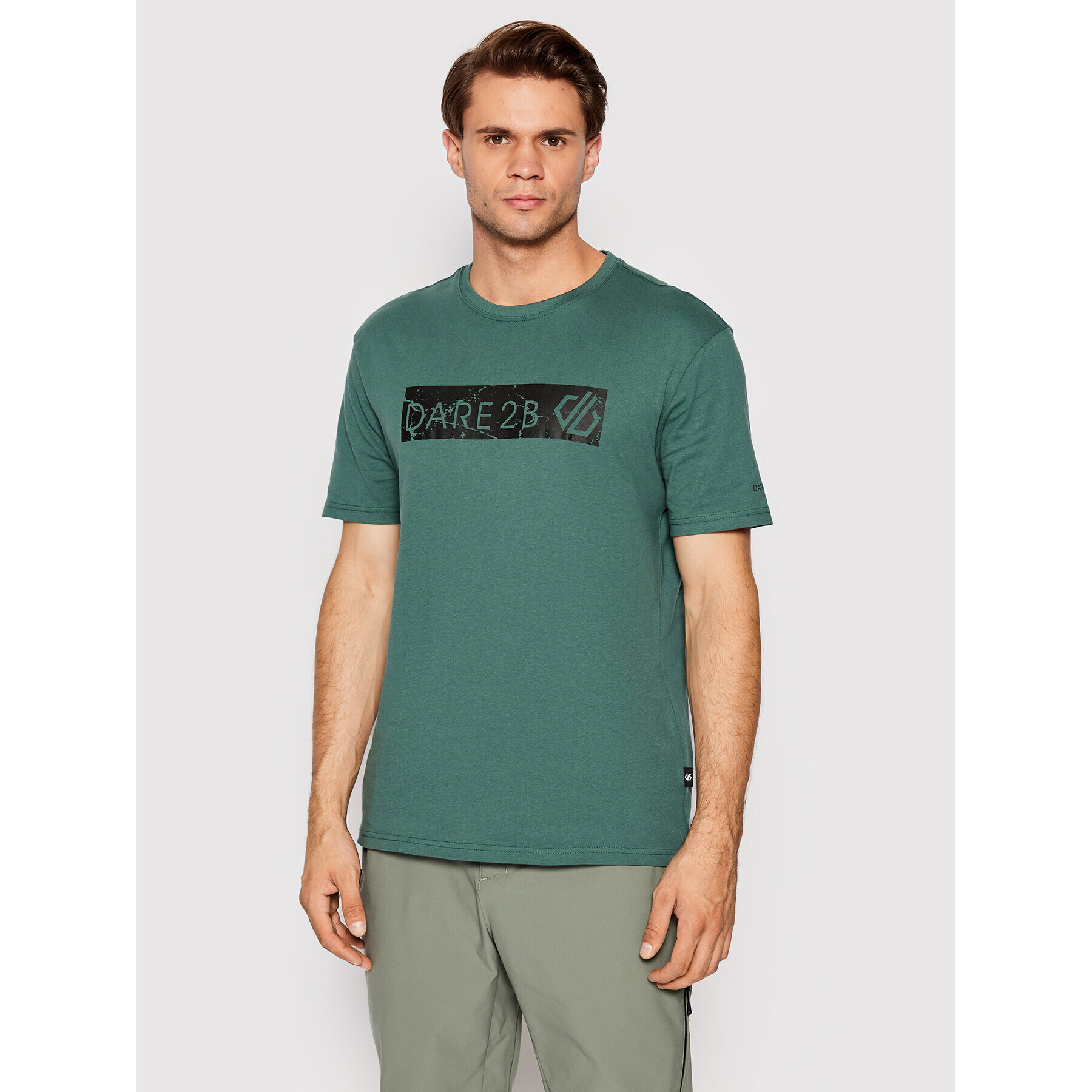 Dare2B Тишърт Dispersed DMT604 Зелен Regular Fit - Pepit.bg