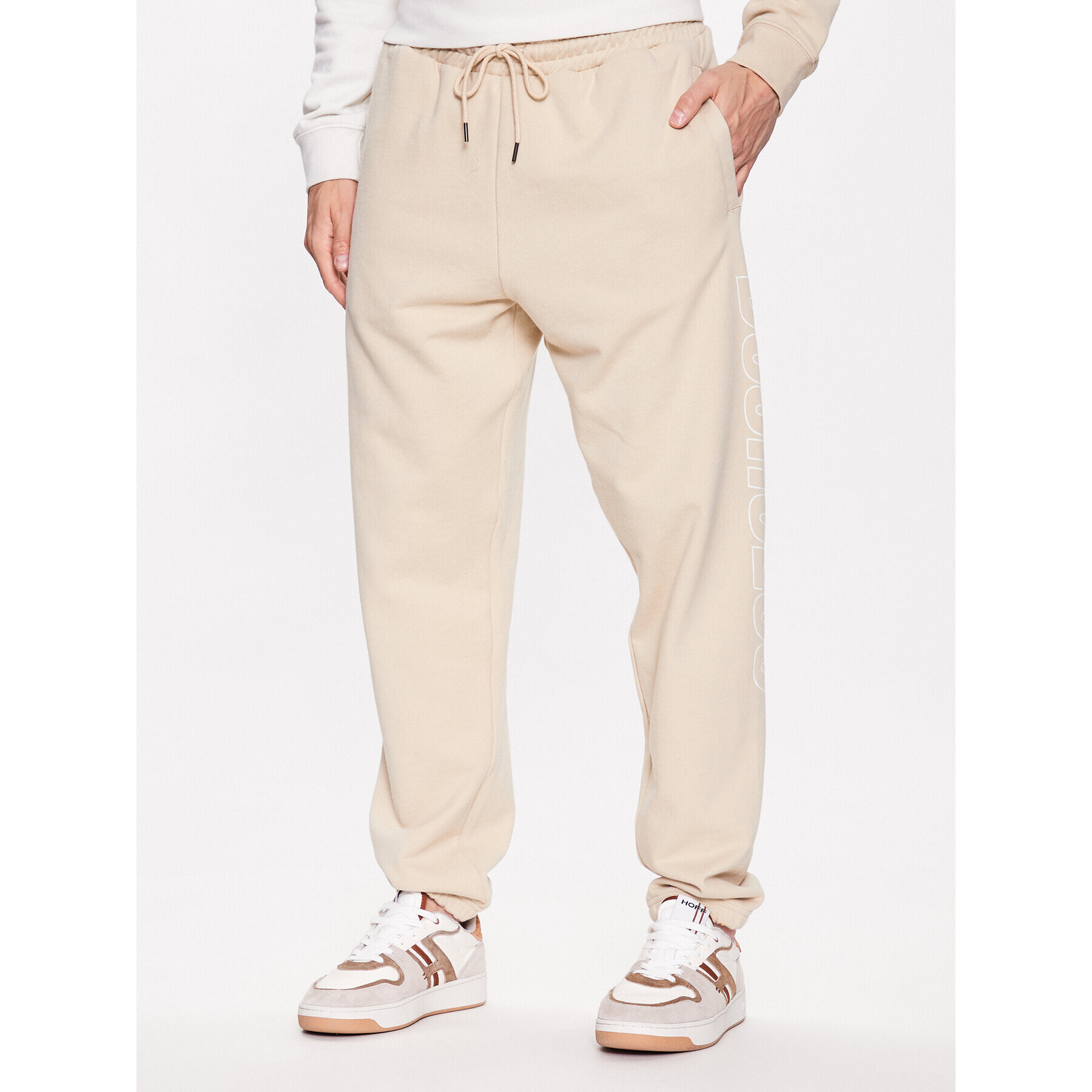 DC Долнище анцуг Rogers ADYFB03063 Бежов Relaxed Fit - Pepit.bg