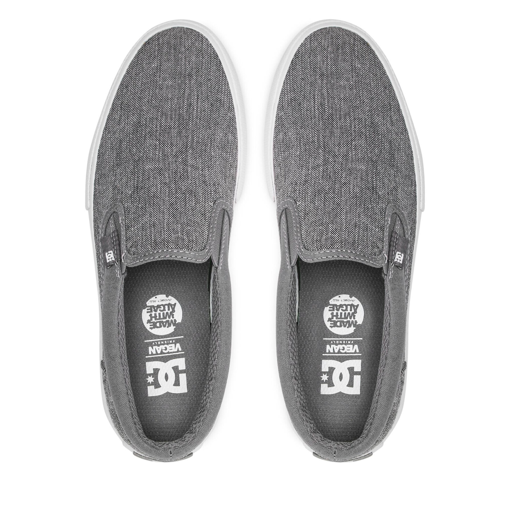 DC Гуменки Manual Slip-On ADYS300676 Сив - Pepit.bg