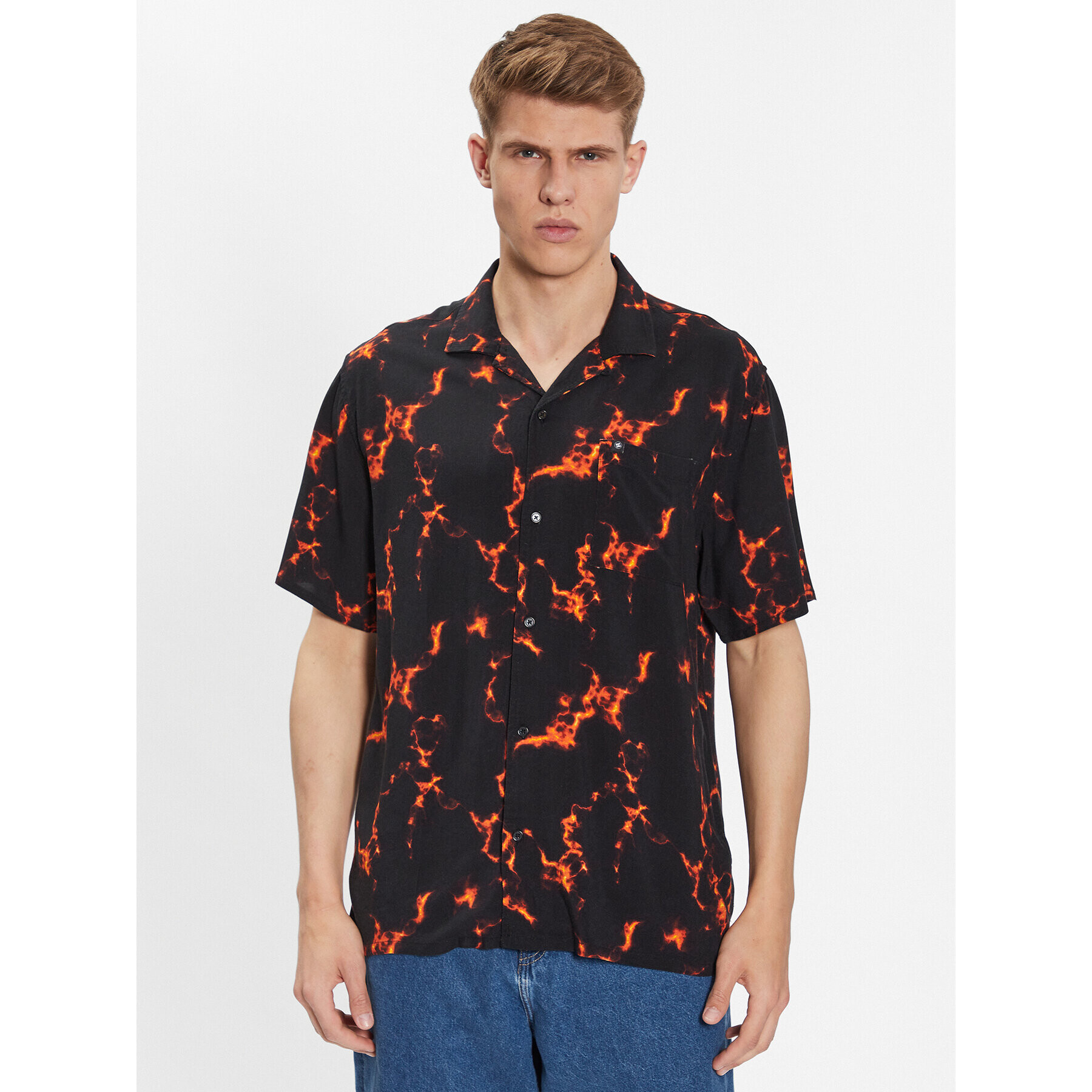 DC Риза ADYWT03100 Черен Regular Fit - Pepit.bg