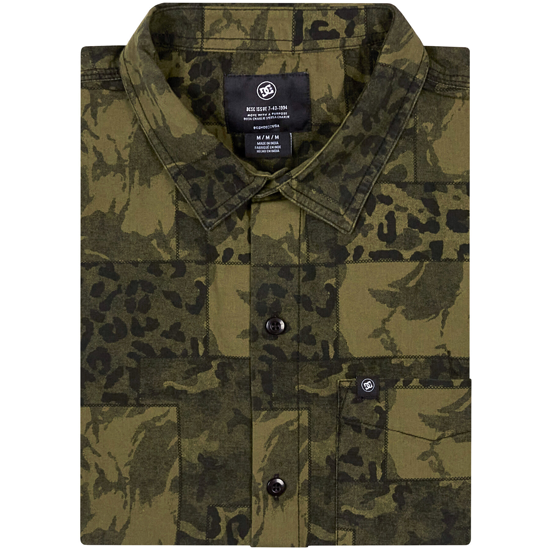DC Риза Tactics ADYWT03082 Зелен Regular Fit - Pepit.bg
