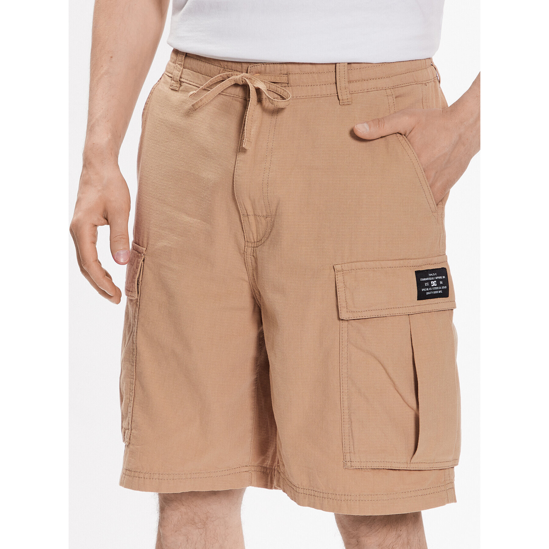 DC Шорти от плат Tundra ADYWS03068 Бежов Regular Fit - Pepit.bg