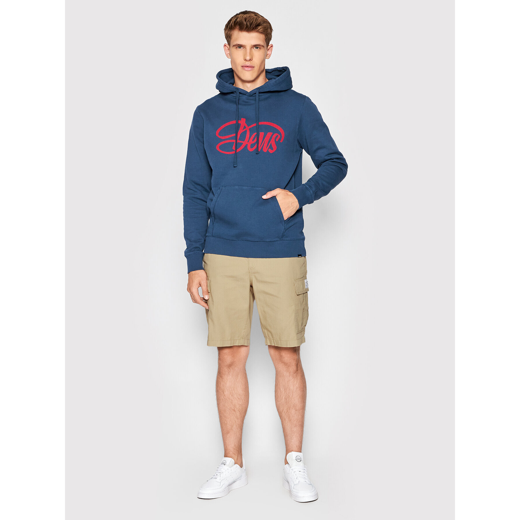 DC Шорти от плат Warehouse ADYWS03062 Бежов Relaxed Fit - Pepit.bg