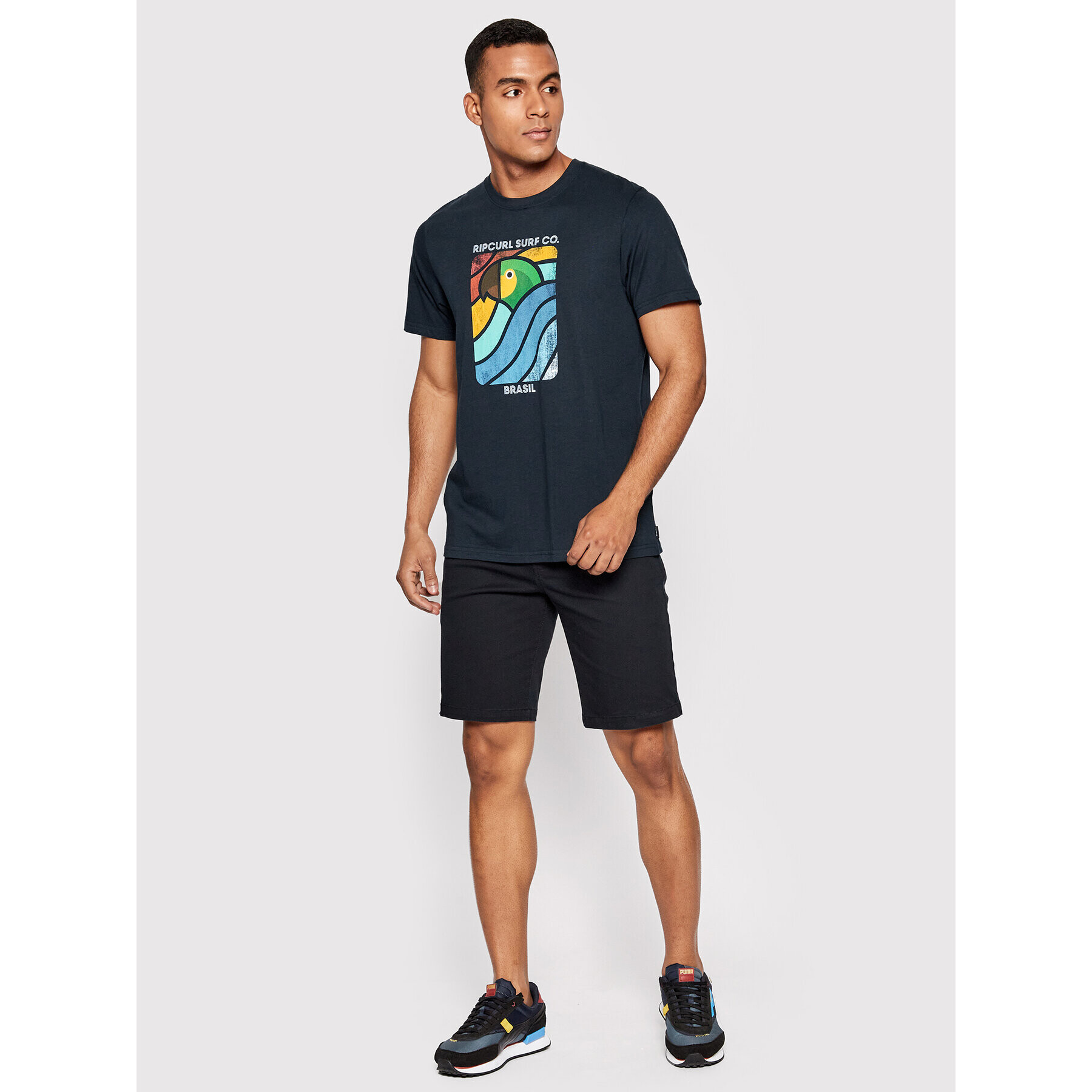 DC Шорти от плат Worker ADYWS03063 Черен Regular Fit - Pepit.bg