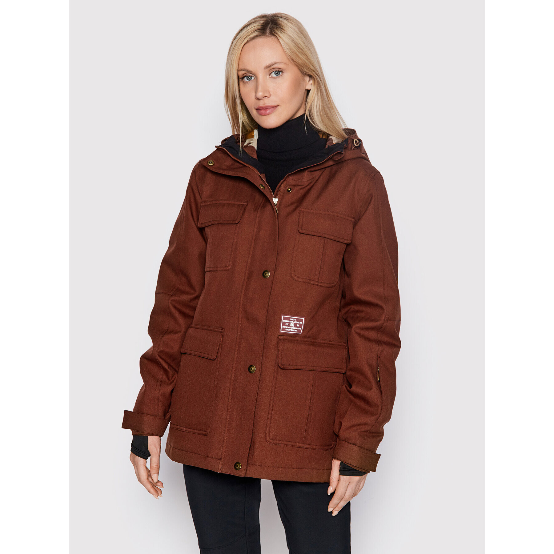 DC Сноуборд яке Liberate ADJTJ03018 Кафяв Regular Fit - Pepit.bg