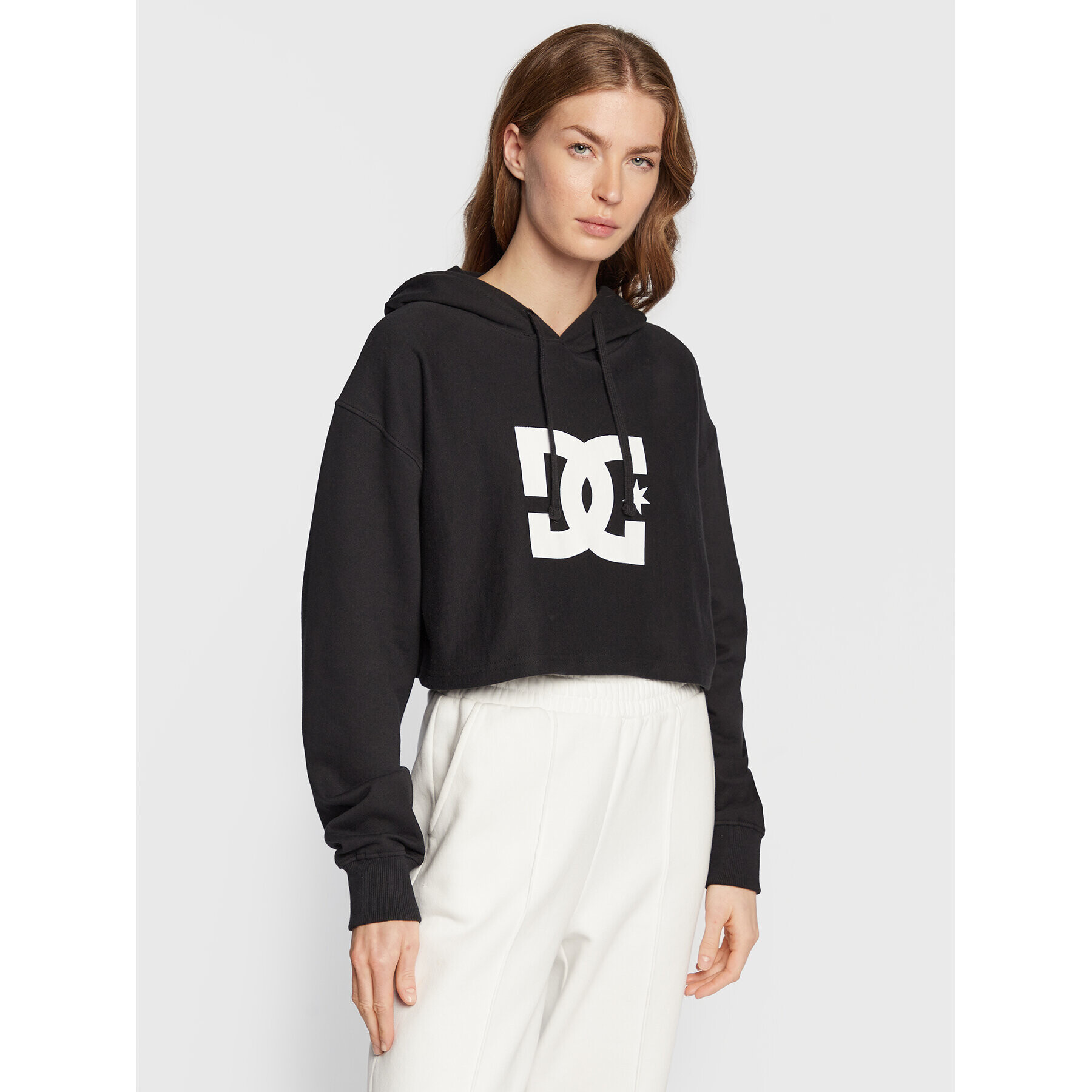 DC Суитшърт ADJFT03028 Черен Relaxed Fit - Pepit.bg
