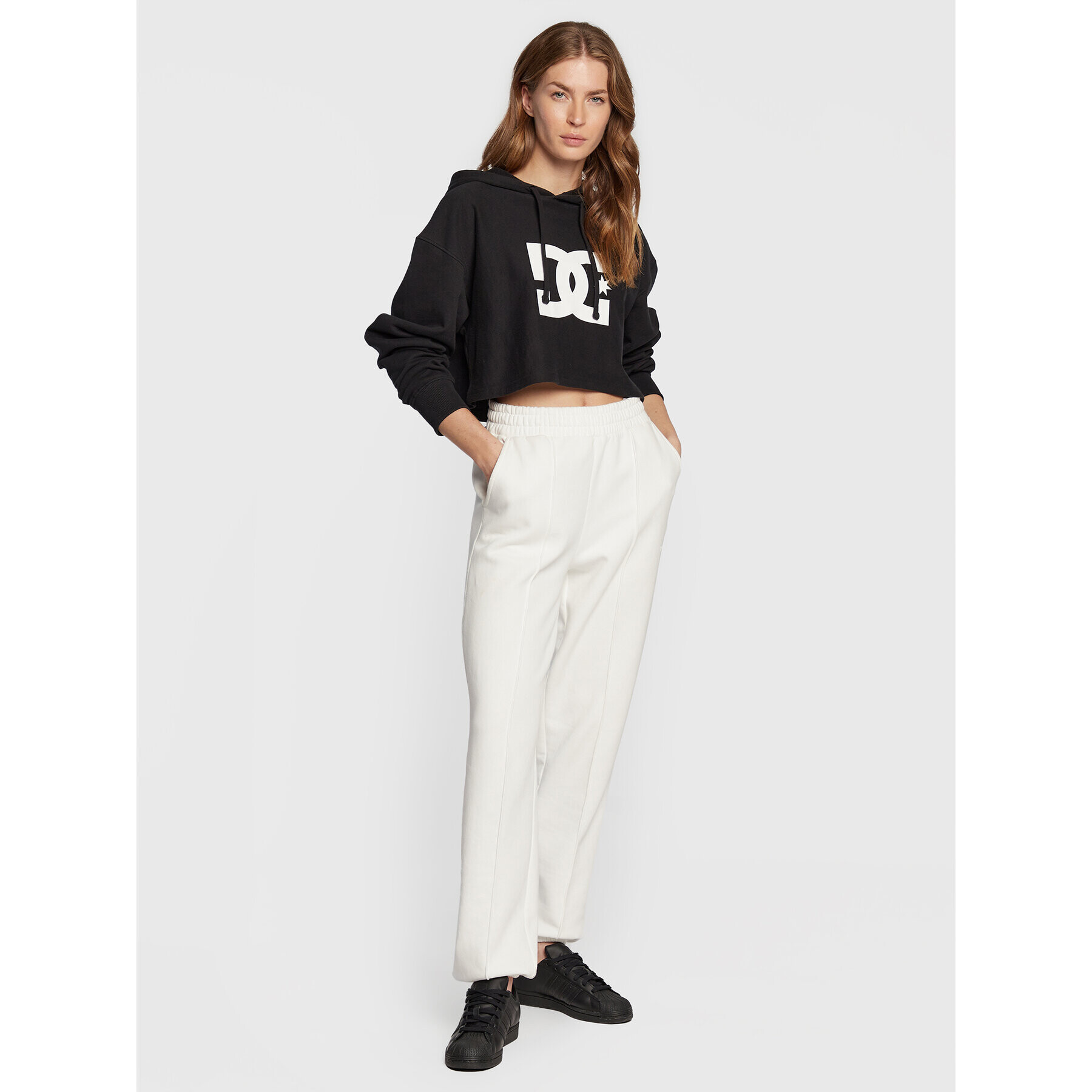DC Суитшърт ADJFT03028 Черен Relaxed Fit - Pepit.bg