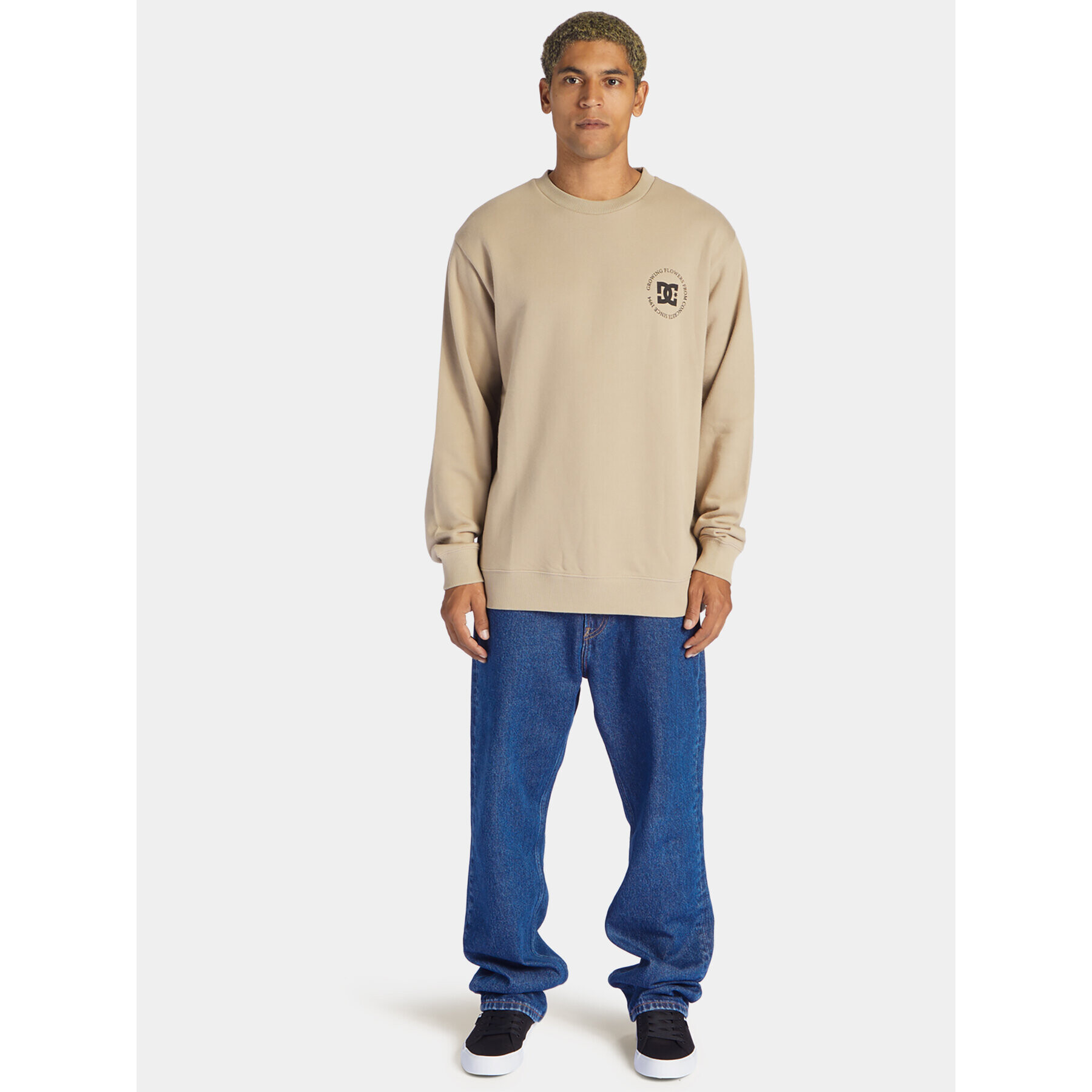 DC Суитшърт Concrete Otlr ADYSF03116 Бежов Regular Fit - Pepit.bg