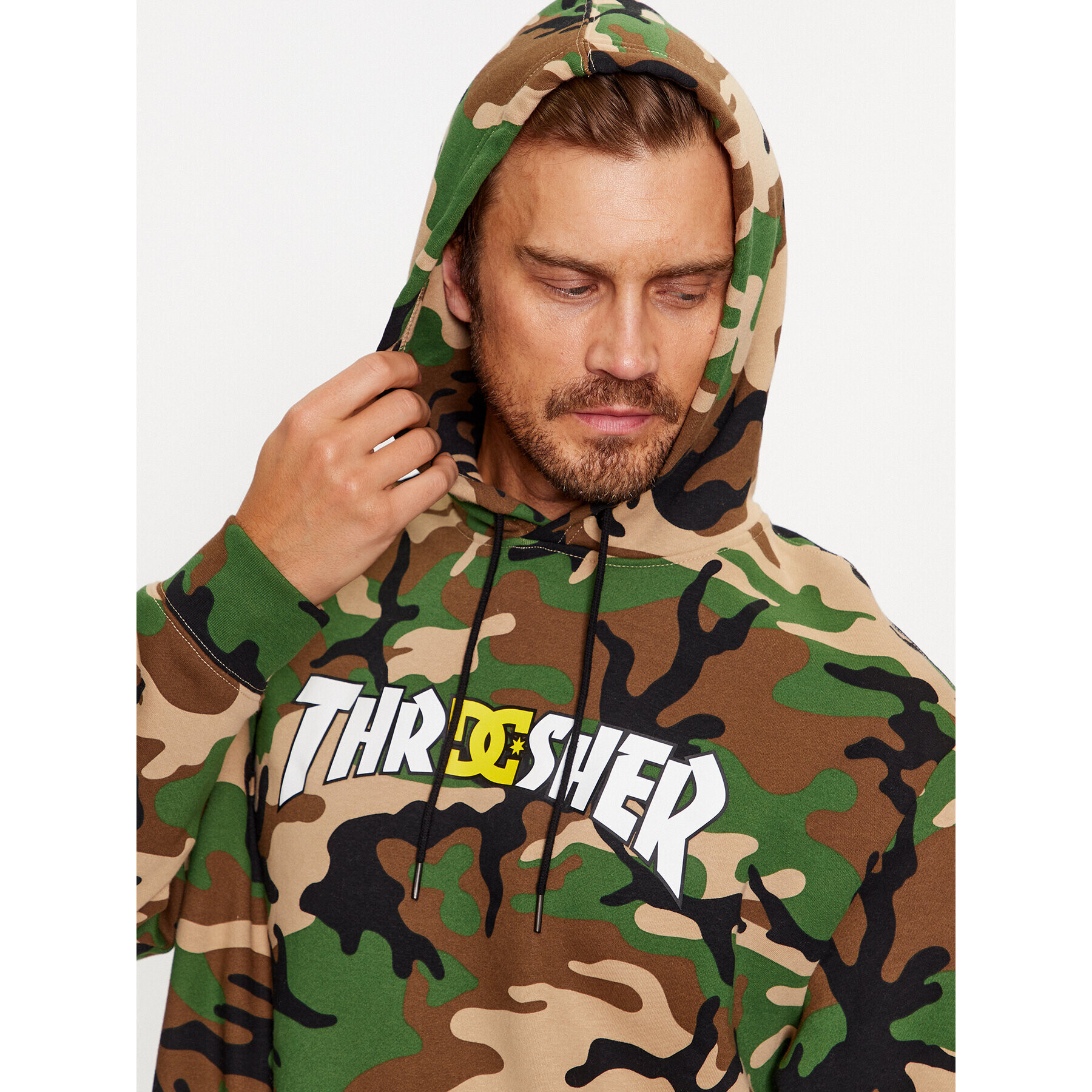 DC Суитшърт X Thrasher Otlr ADYFT03399 Каки Regular Fit - Pepit.bg