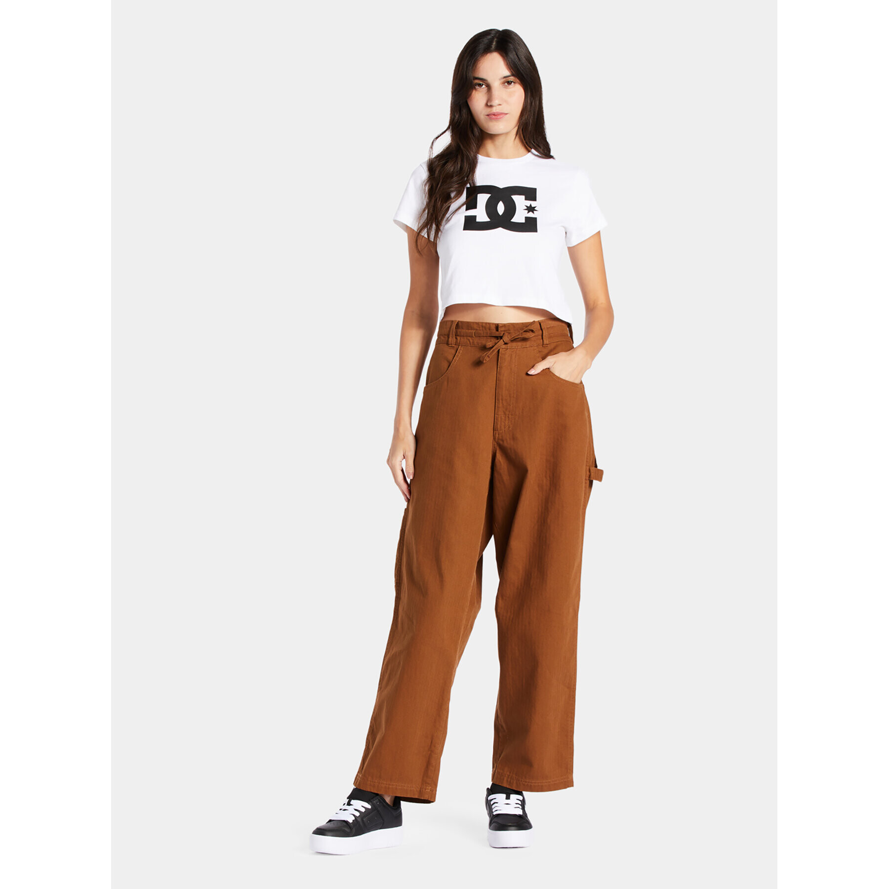 DC Текстилни панталони Trench Pant Ndpt ADYNP03084 Кафяв Regular Fit - Pepit.bg