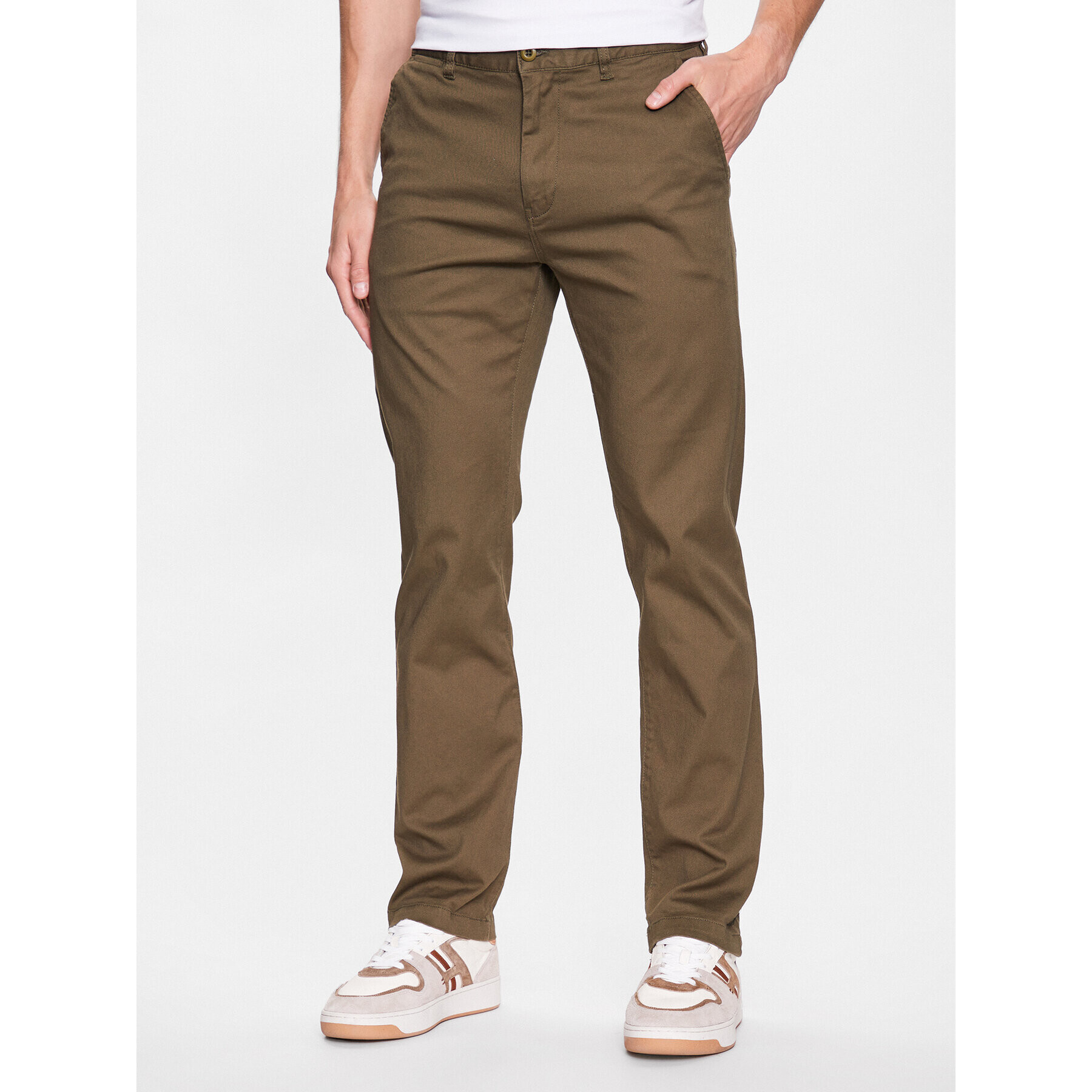 DC Текстилни панталони Worker ADYNP03073 Каки Straight Fit - Pepit.bg