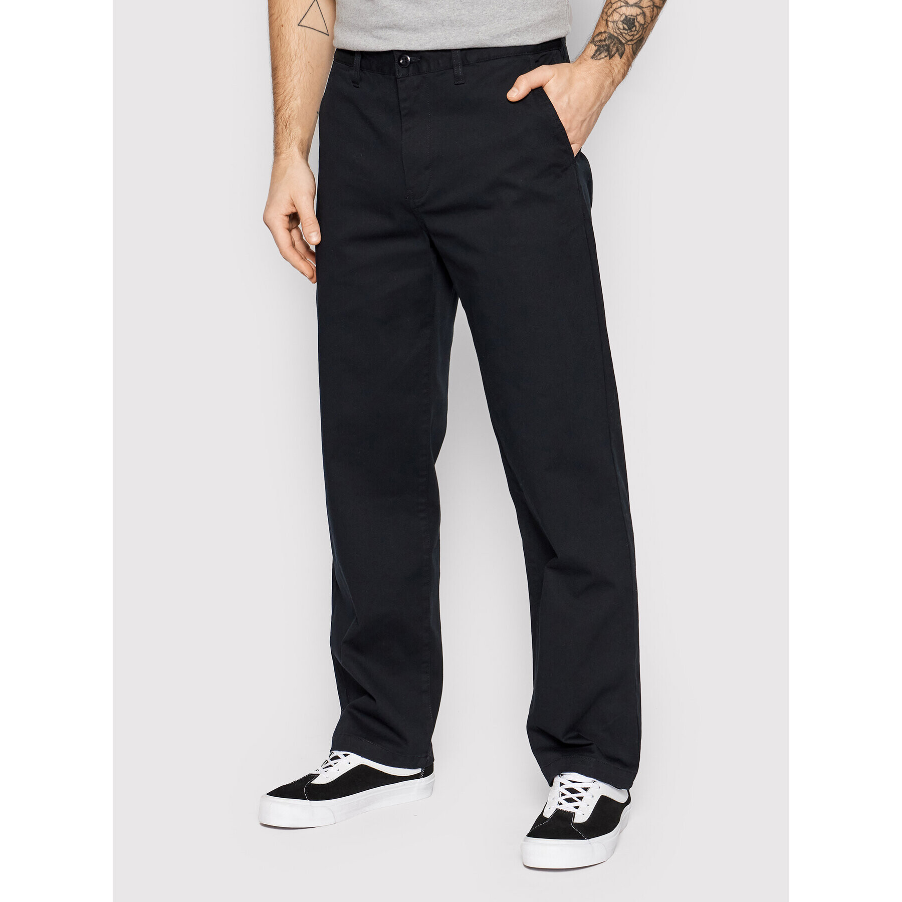 DC Текстилни панталони Worker ADYNP03076 Черен Relaxed Fit - Pepit.bg
