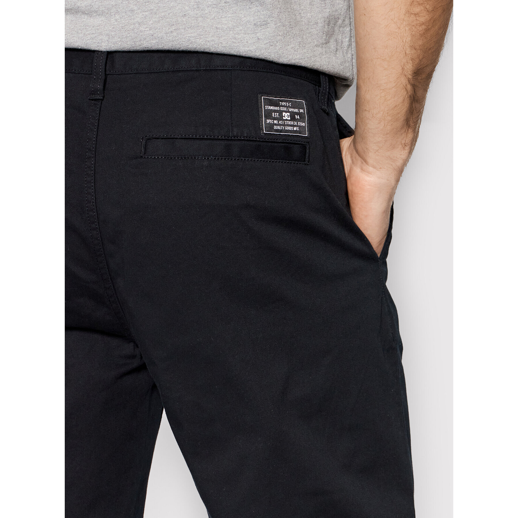 DC Текстилни панталони Worker ADYNP03076 Черен Relaxed Fit - Pepit.bg