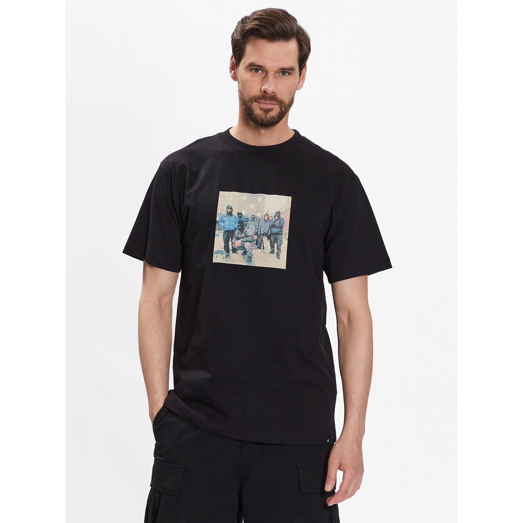 DC Тишърт Bilyeu Philly ADYZT05257 Черен Relaxed Fit - Pepit.bg
