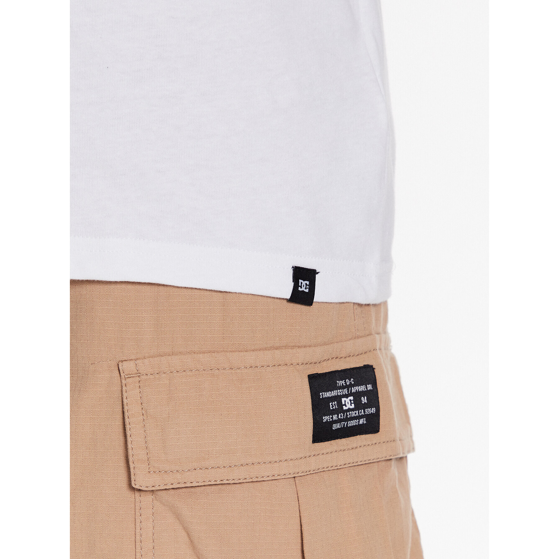 DC Тишърт Square Star Fill ADYZT04987 Бял Regular Fit - Pepit.bg