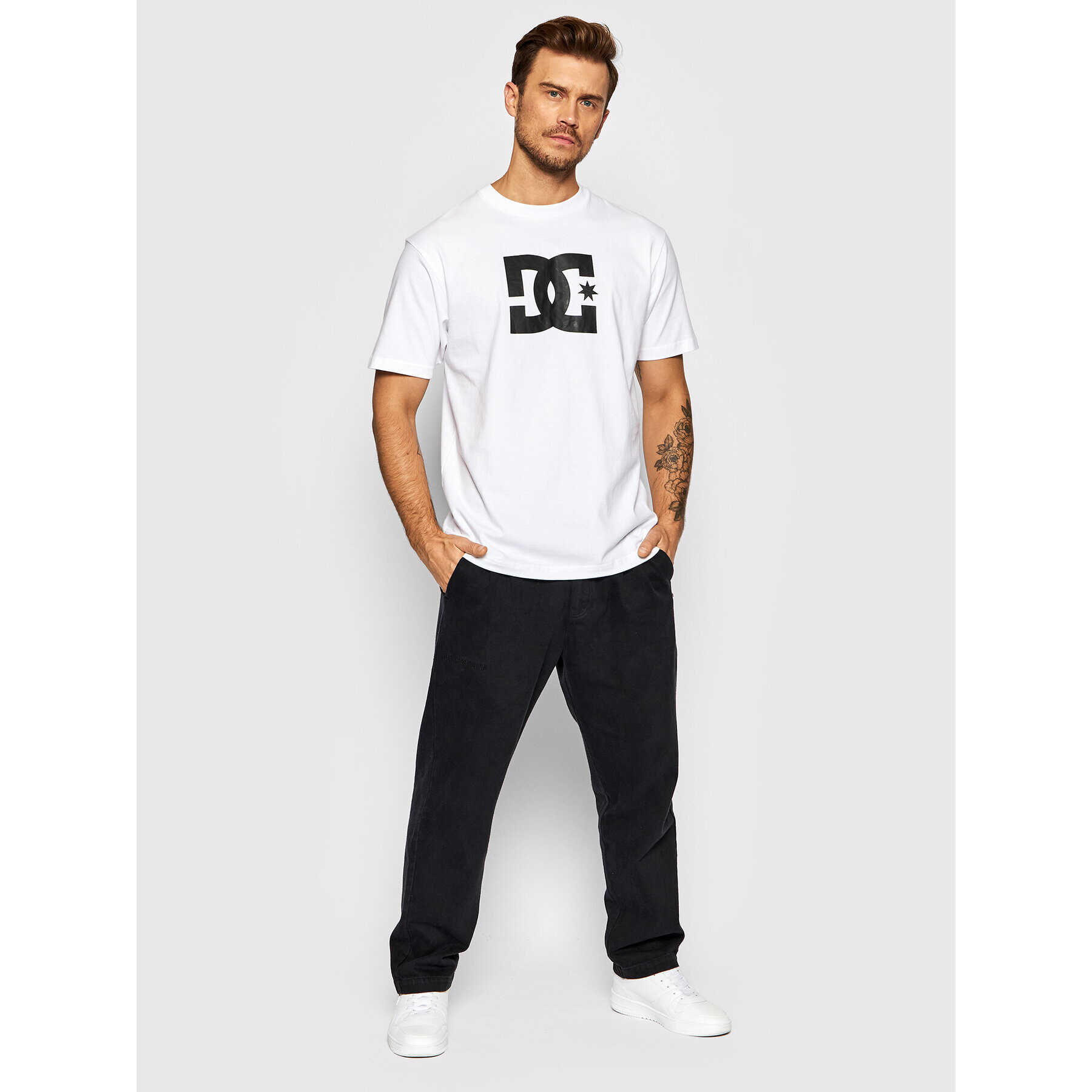 DC Тишърт Star ADYZT04985 Бял Classic Fit - Pepit.bg