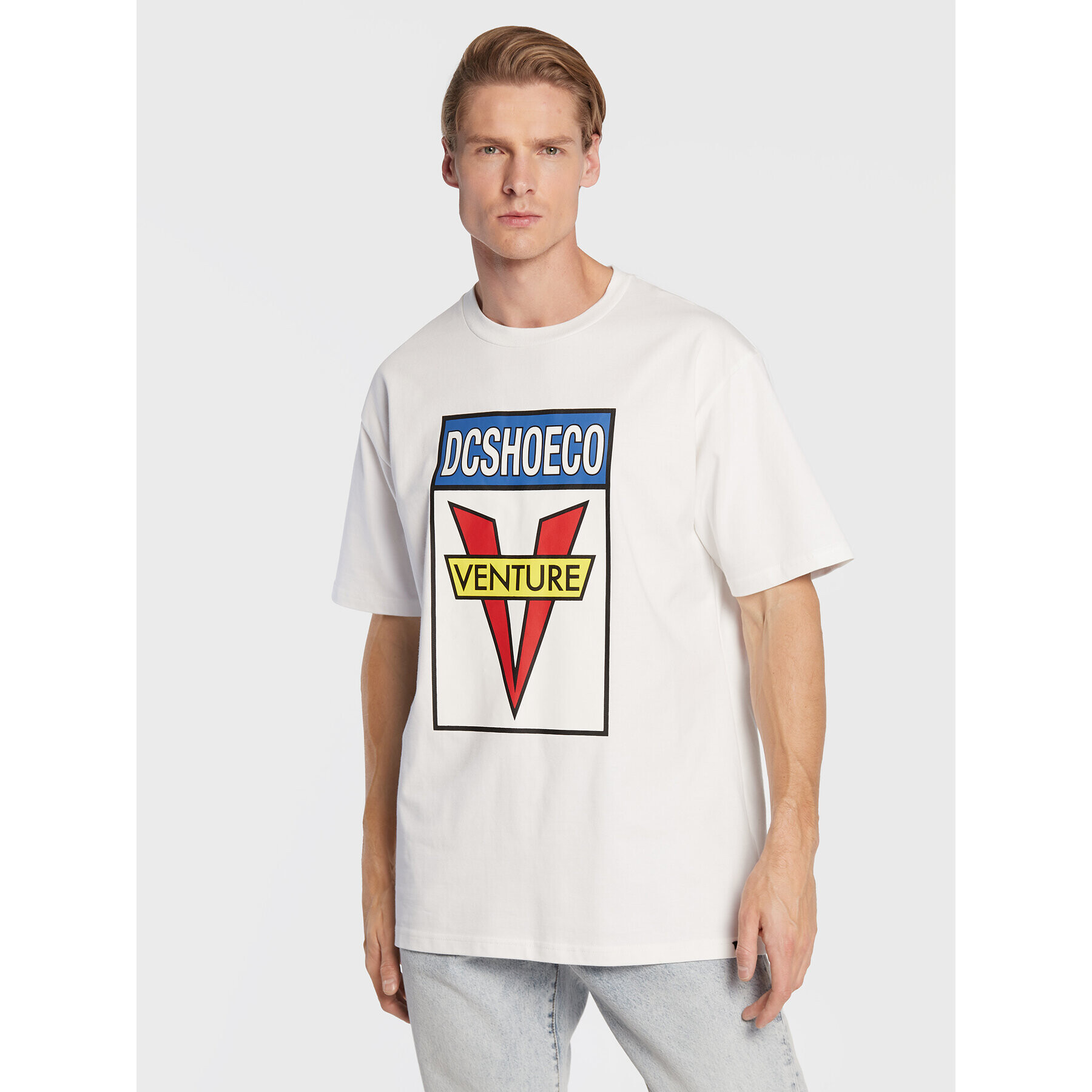 DC Тишърт Venture ADYZT05122 Бял Regular Fit - Pepit.bg