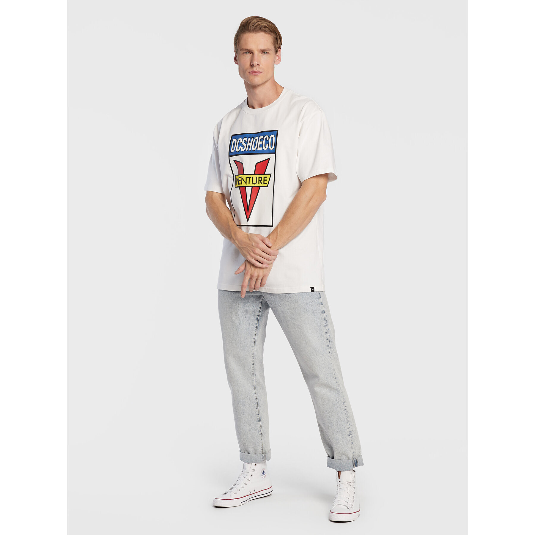 DC Тишърт Venture ADYZT05122 Бял Regular Fit - Pepit.bg