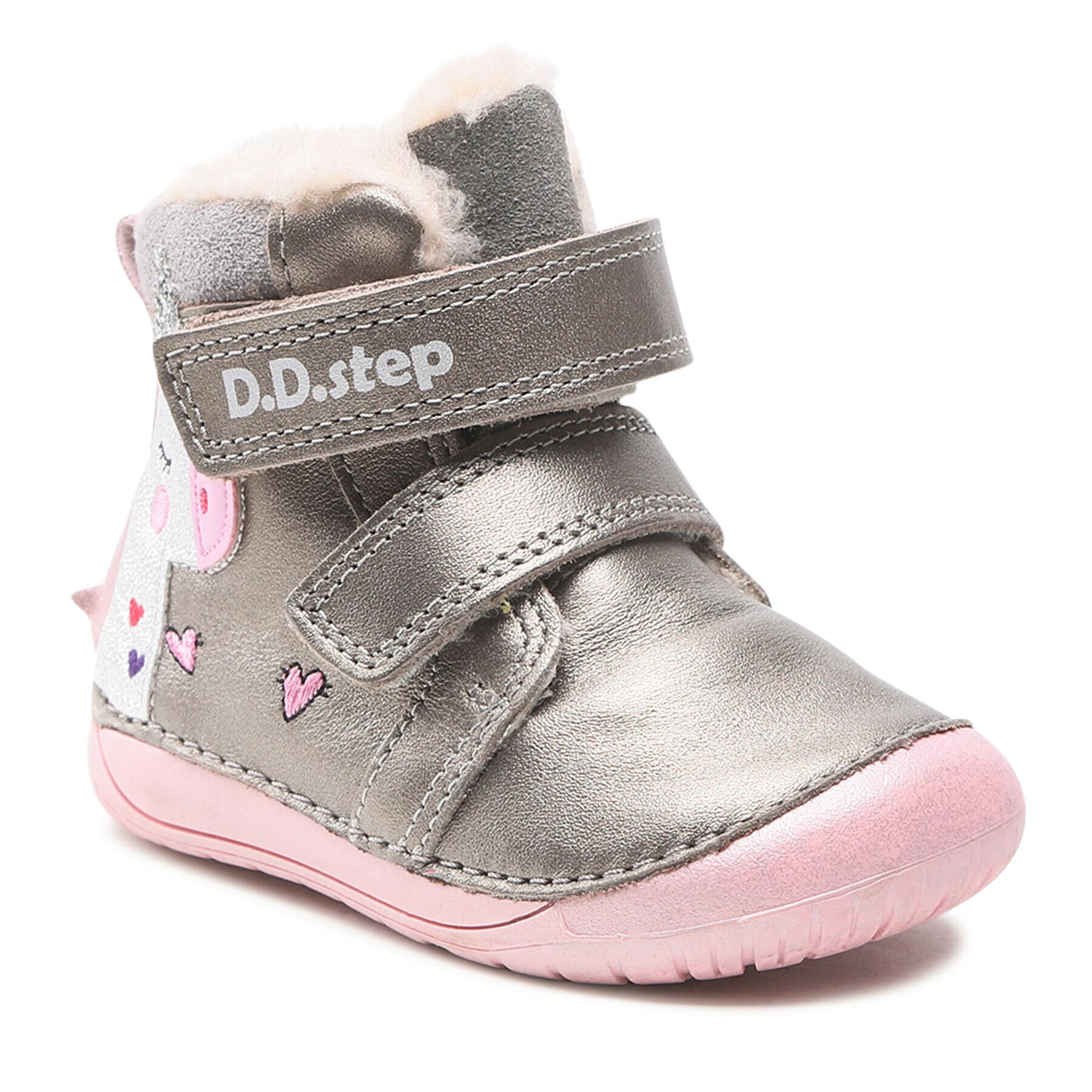 DD Step Ботуши W070-328 Сребрист - Pepit.bg