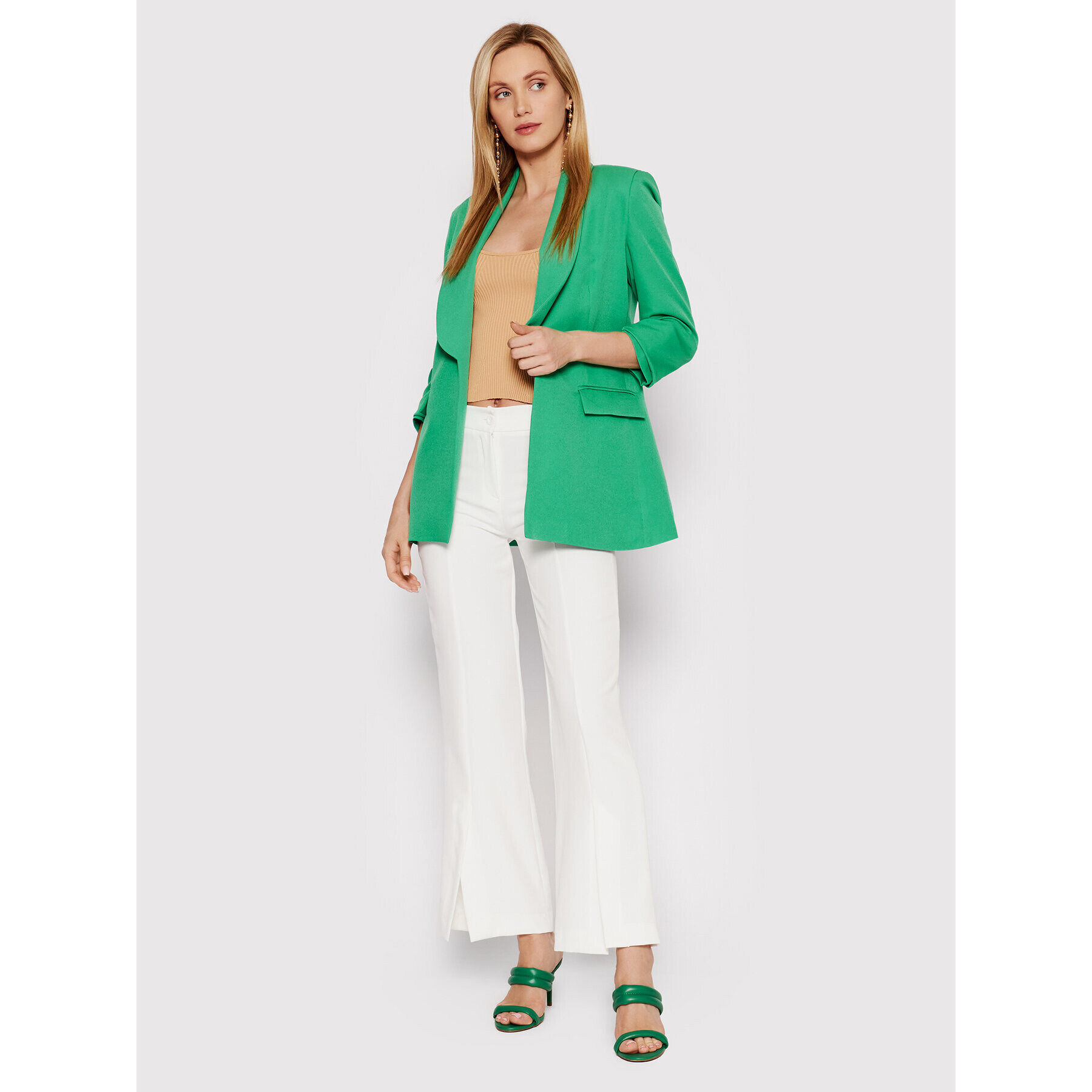 DeeZee Сако Colette BLZT0002 Зелен Slim Fit - Pepit.bg