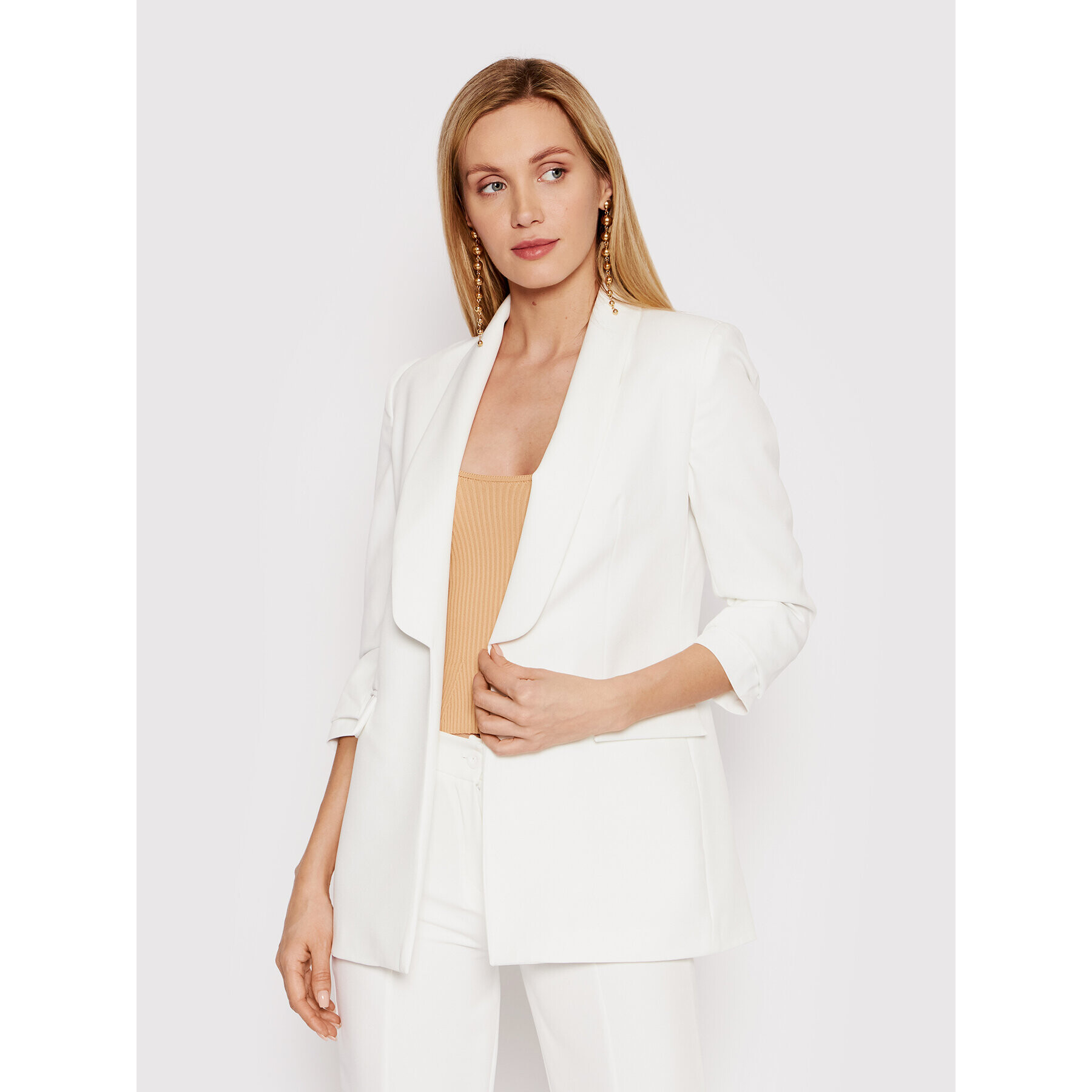DeeZee Блейзър Colette BLZT0002 Бял Regular Fit - Pepit.bg