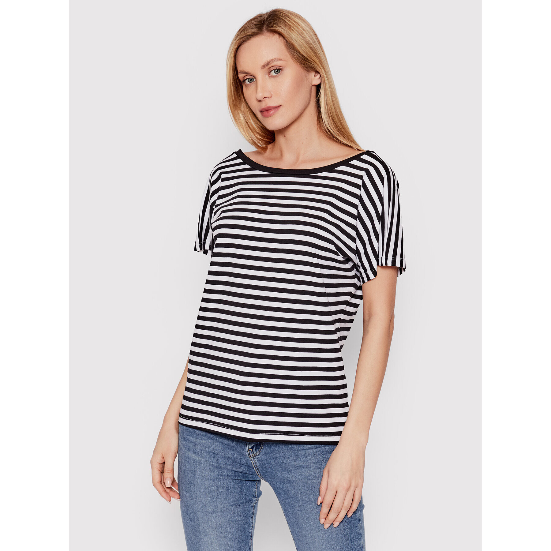 DeeZee Тишърт Moody Stripes DK-001 Черен Regular Fit - Pepit.bg