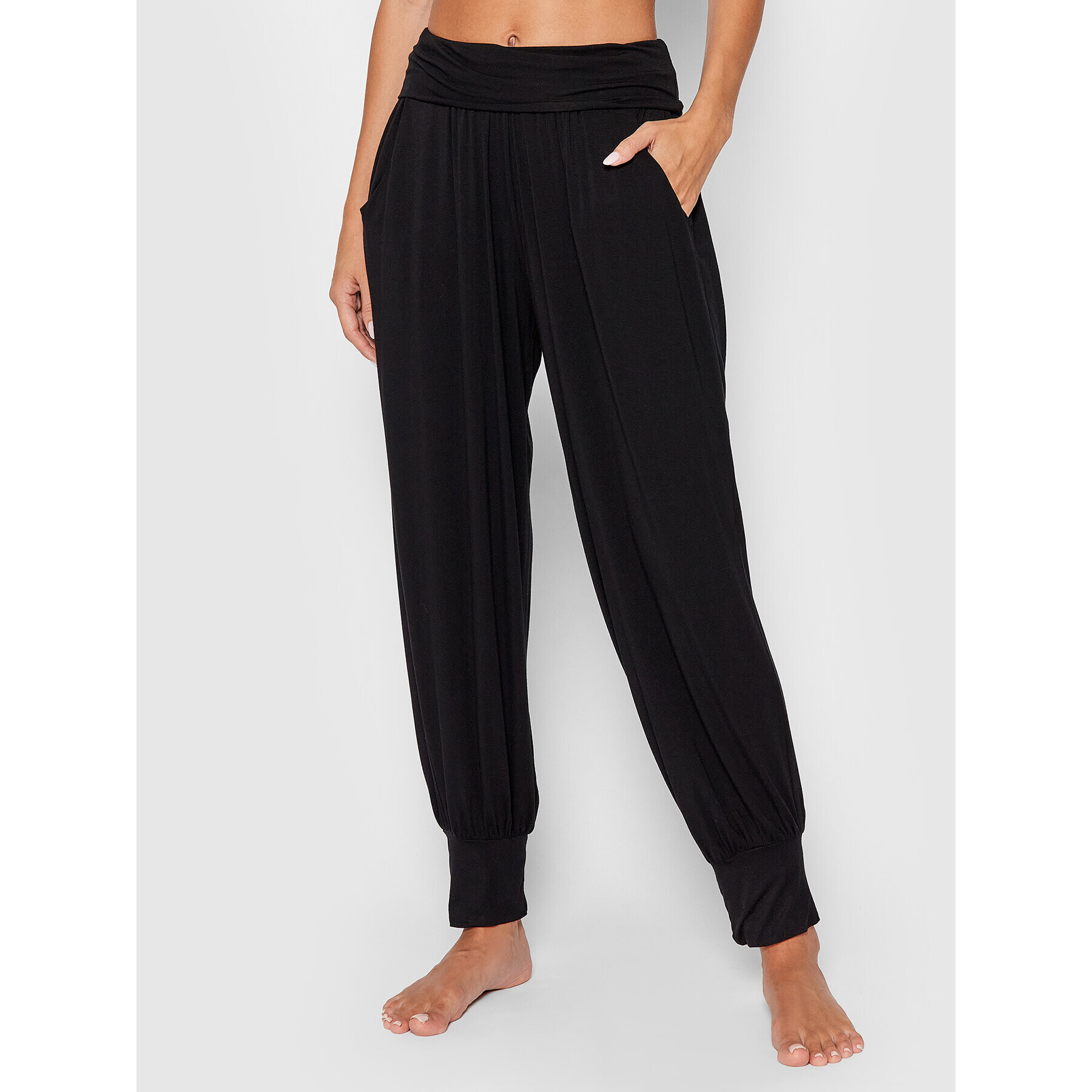 Deha Долнище анцуг B34558 Черен Loose Fit - Pepit.bg