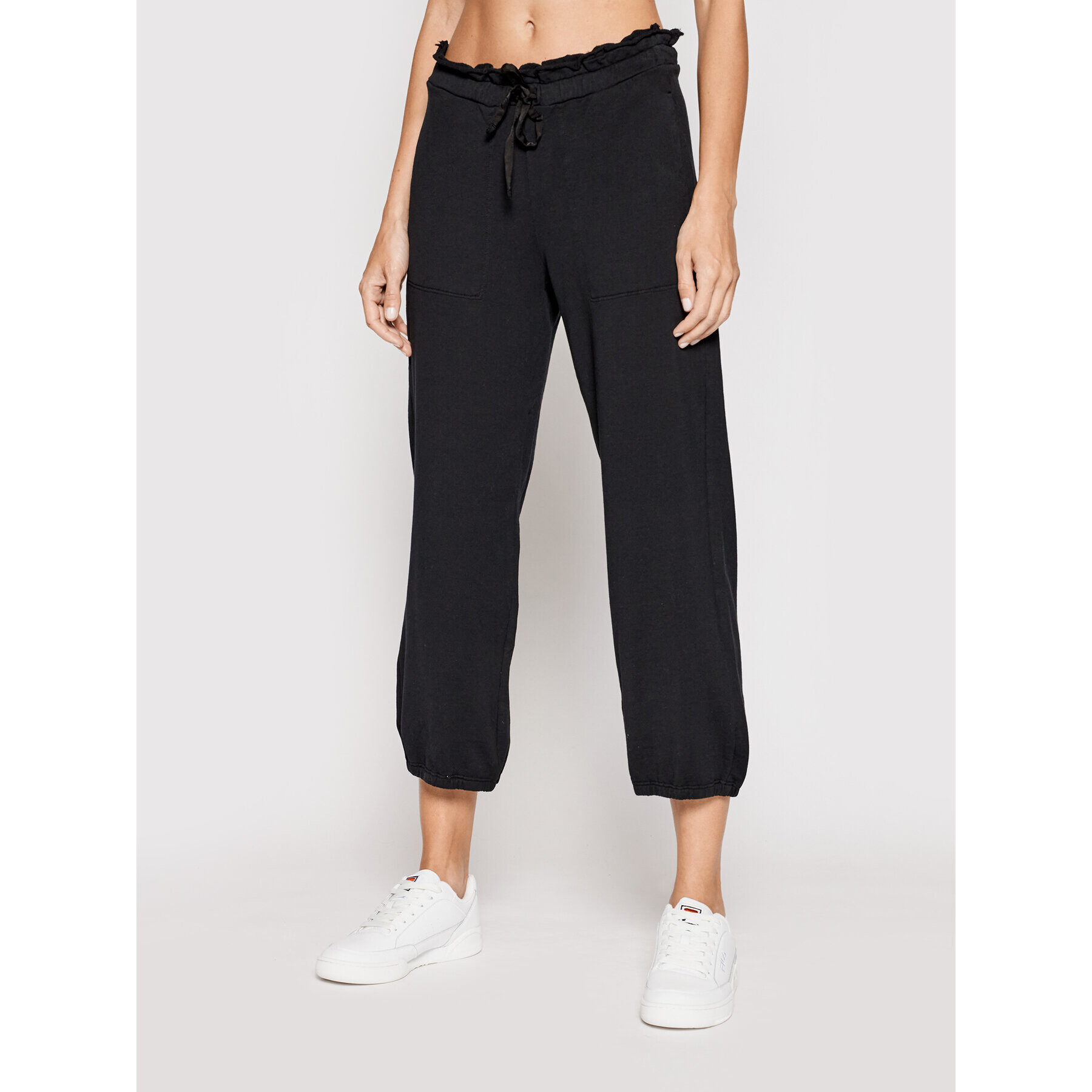 Deha Долнище анцуг Cropped B44055 Черен Relaxed Fit - Pepit.bg