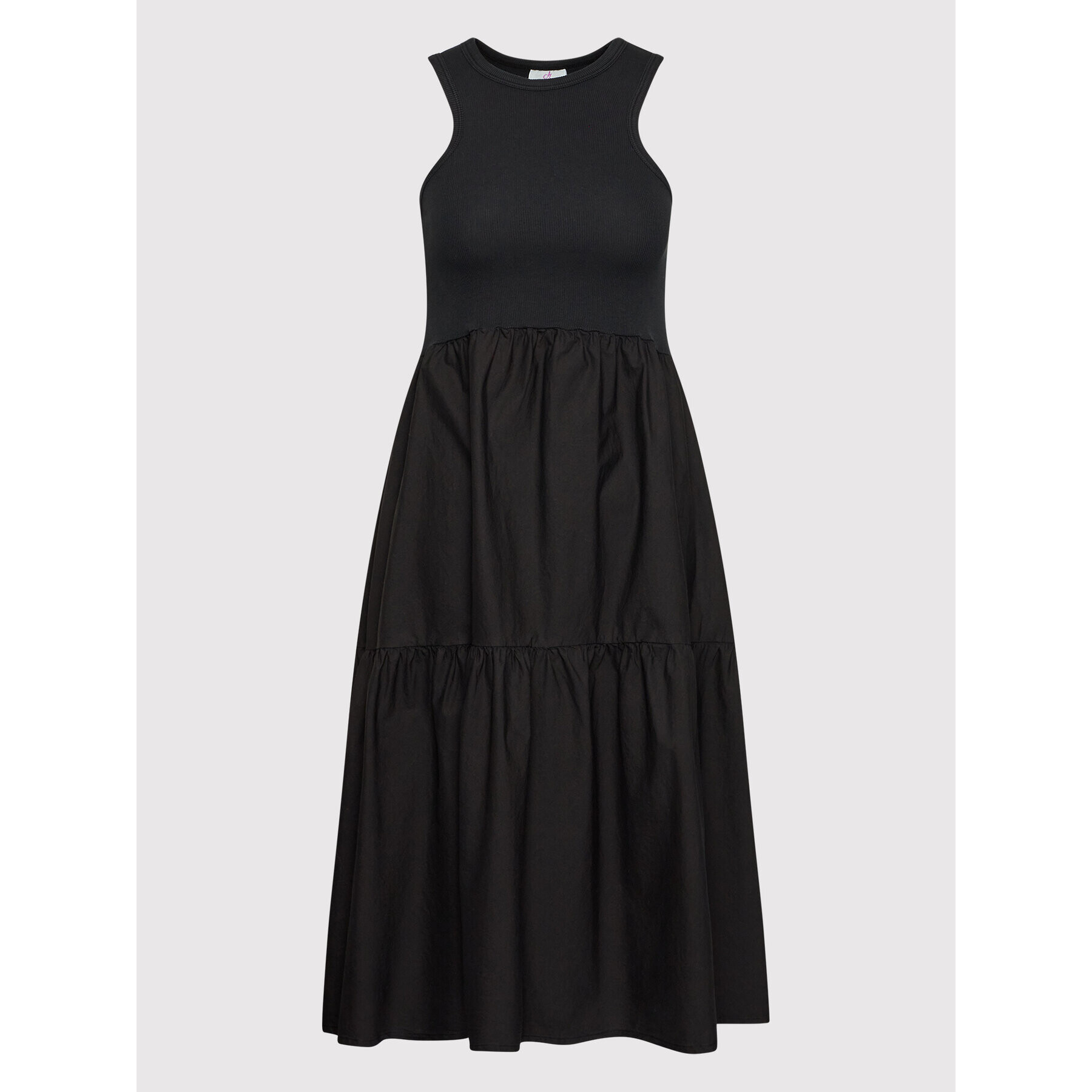 Deha Ежедневна рокля Halter Voluminous D63601 Черен Regular Fit - Pepit.bg