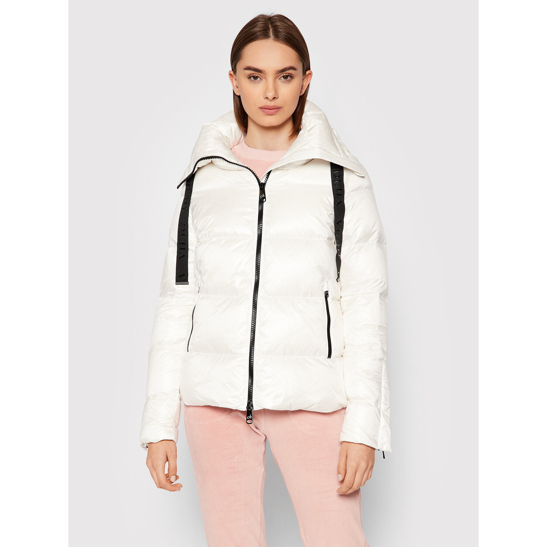 Deha Пухено яке D53260 Бял Regular Fit - Pepit.bg