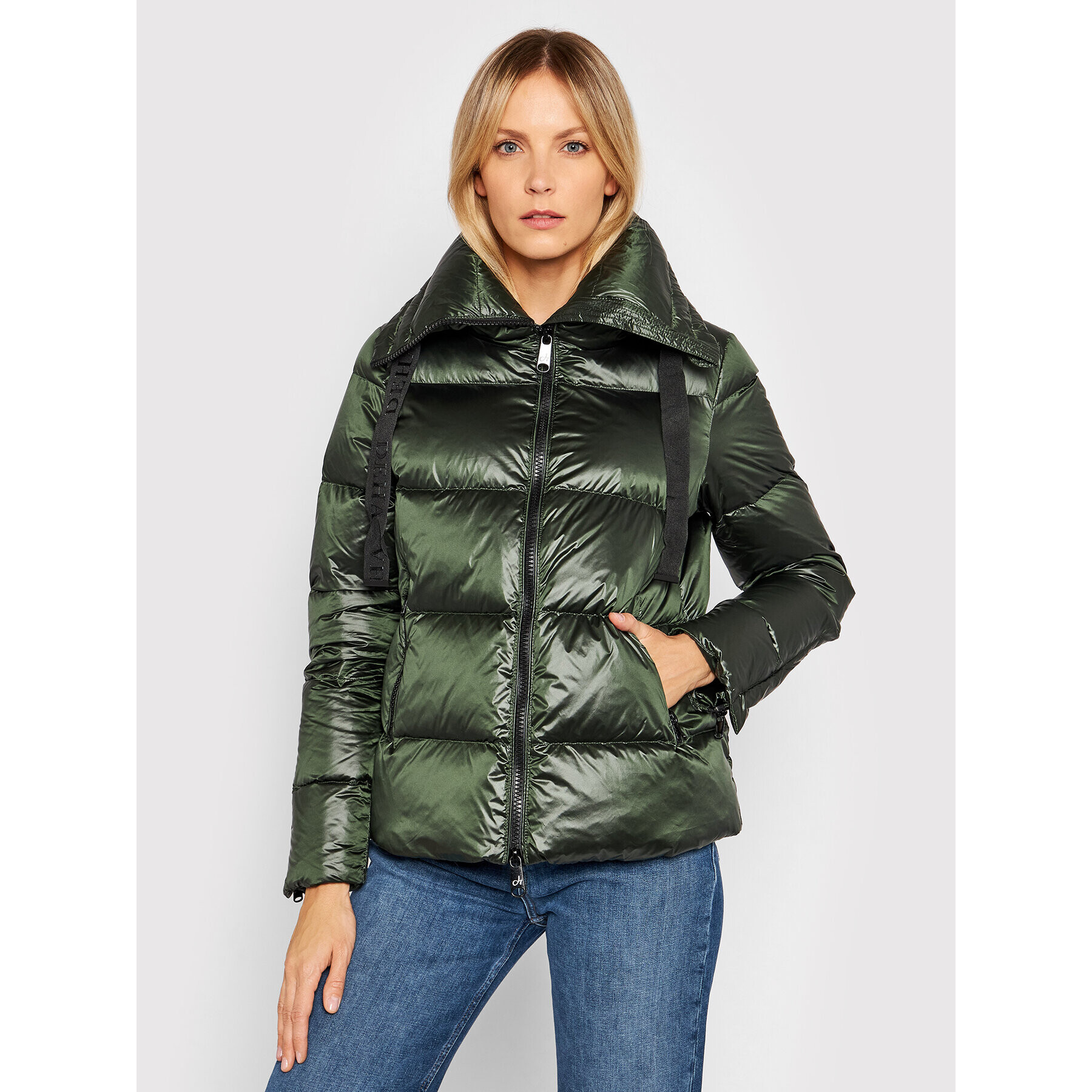 Deha Пухено яке D53260 Зелен Regular Fit - Pepit.bg