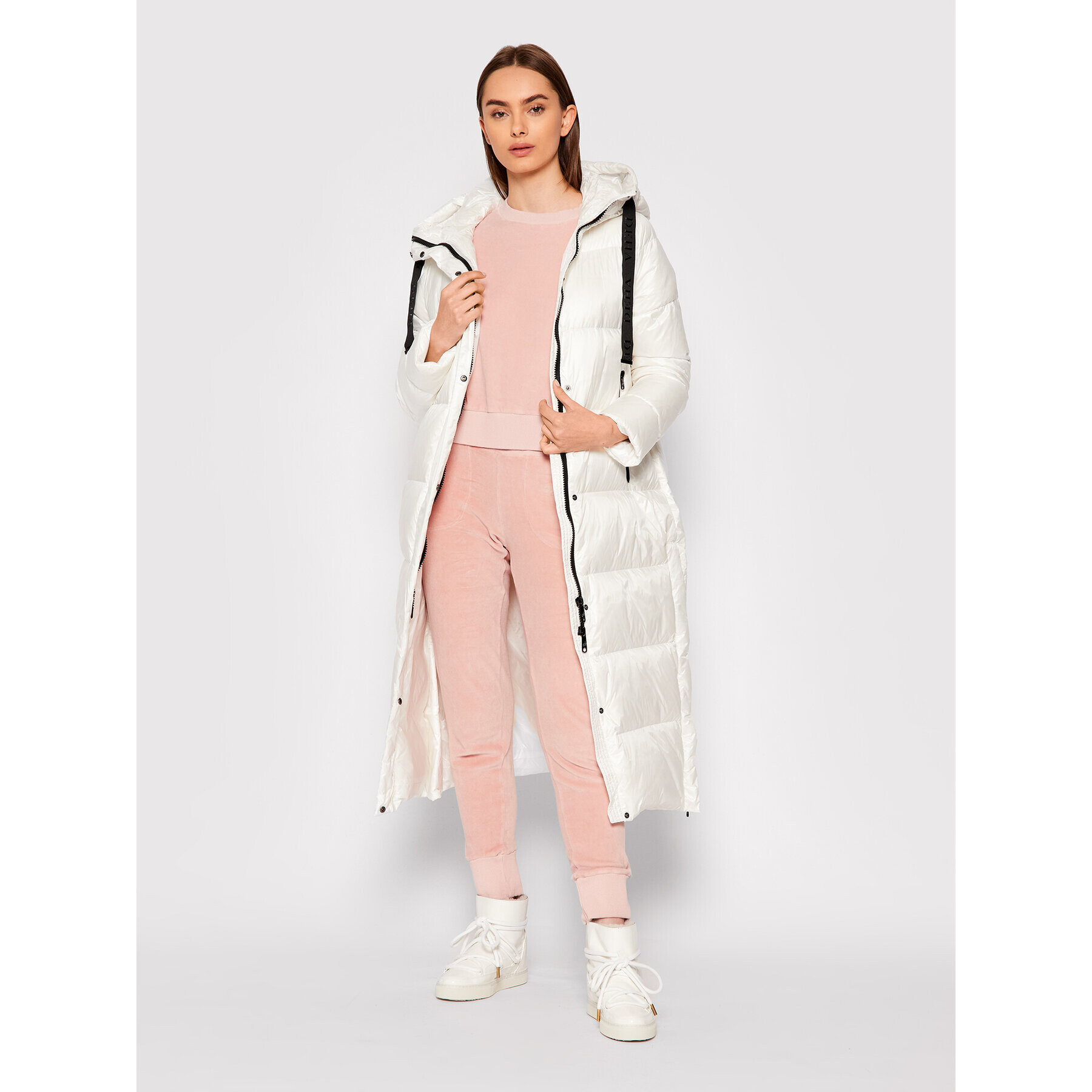 Deha Пухено яке D53263 Бял Regular Fit - Pepit.bg