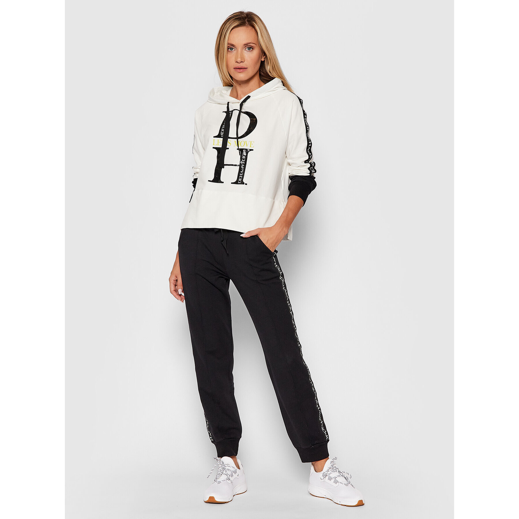 Deha Суитшърт Logo Taping Graphic B54523 Екрю Regular Fit - Pepit.bg