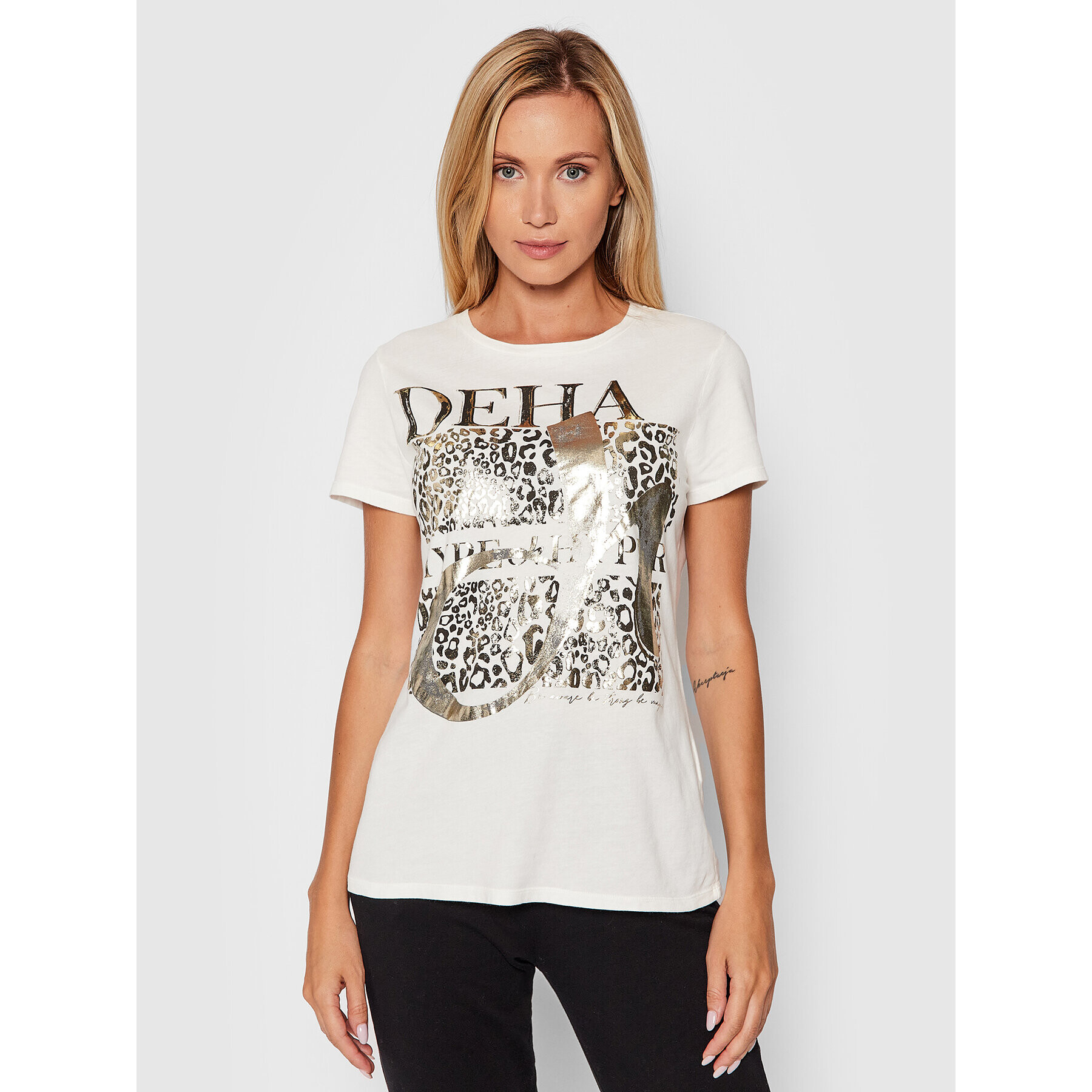 Deha Тишърт D53078 Бял Regular Fit - Pepit.bg