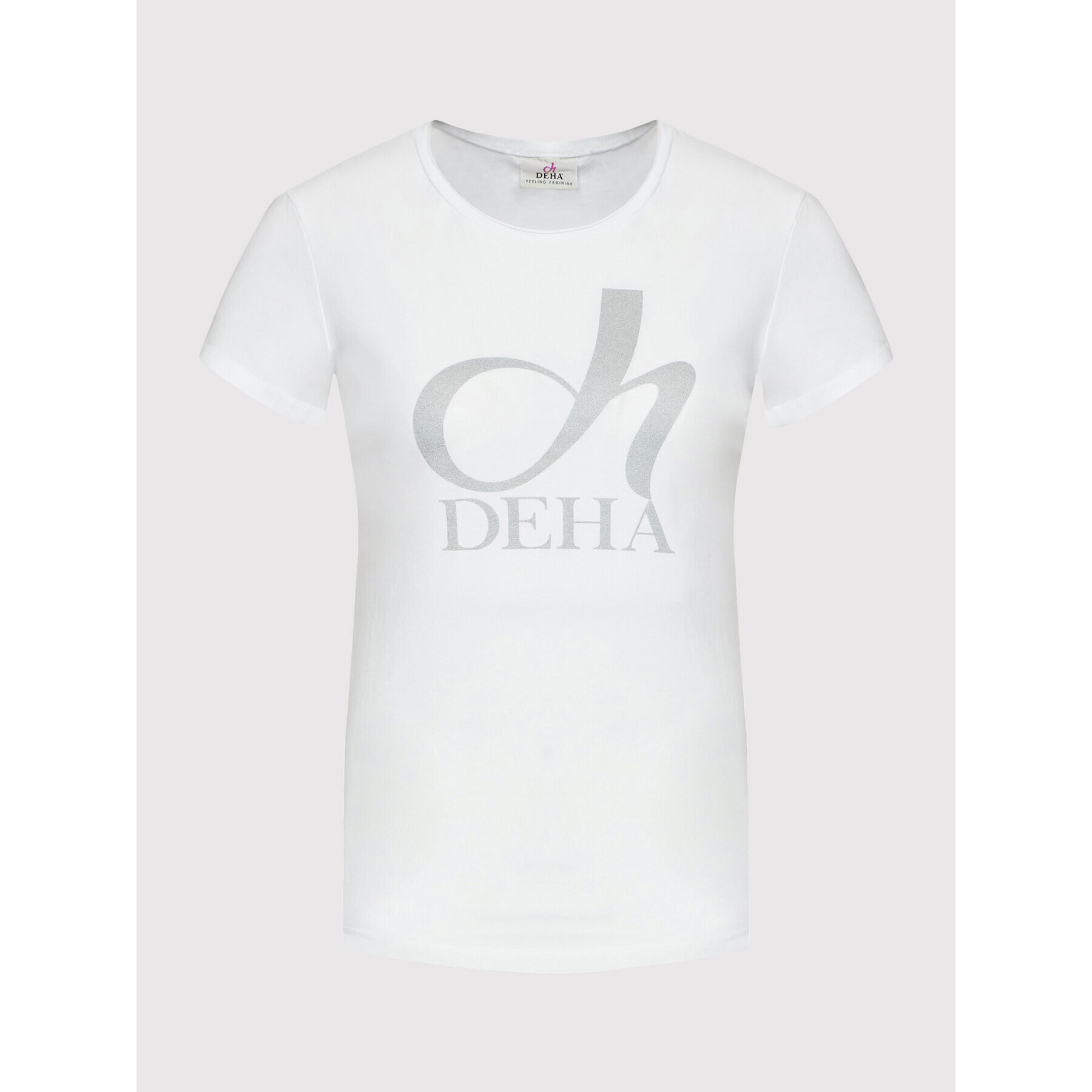 Deha Тишърт Graphic A00141 Бял Slim Fit - Pepit.bg