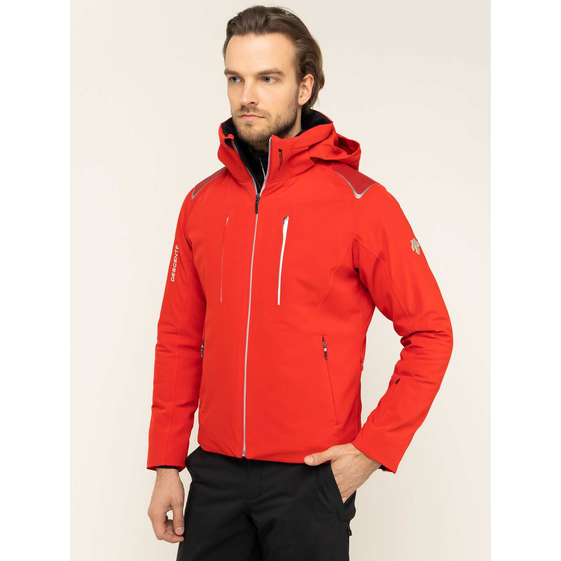 Descente Скиорско яке Jack DWMOGK49 Червен Tailored Fit - Pepit.bg