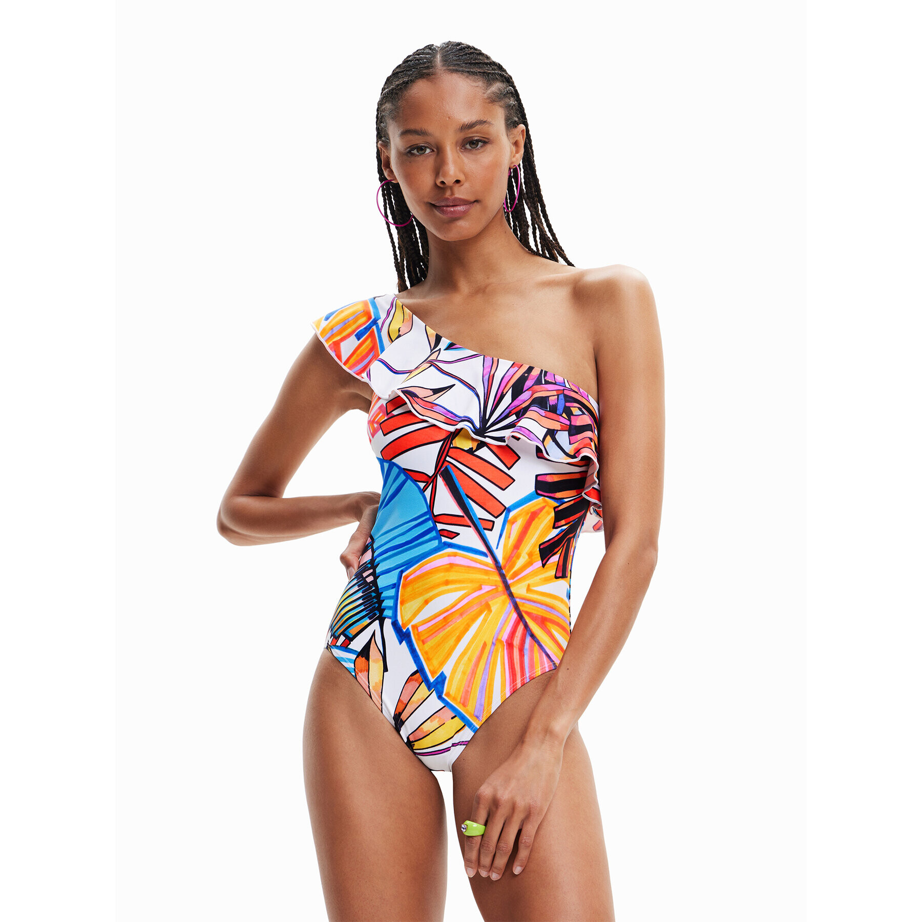 Desigual Бански костюм 23SWMK12 Цветен - Pepit.bg