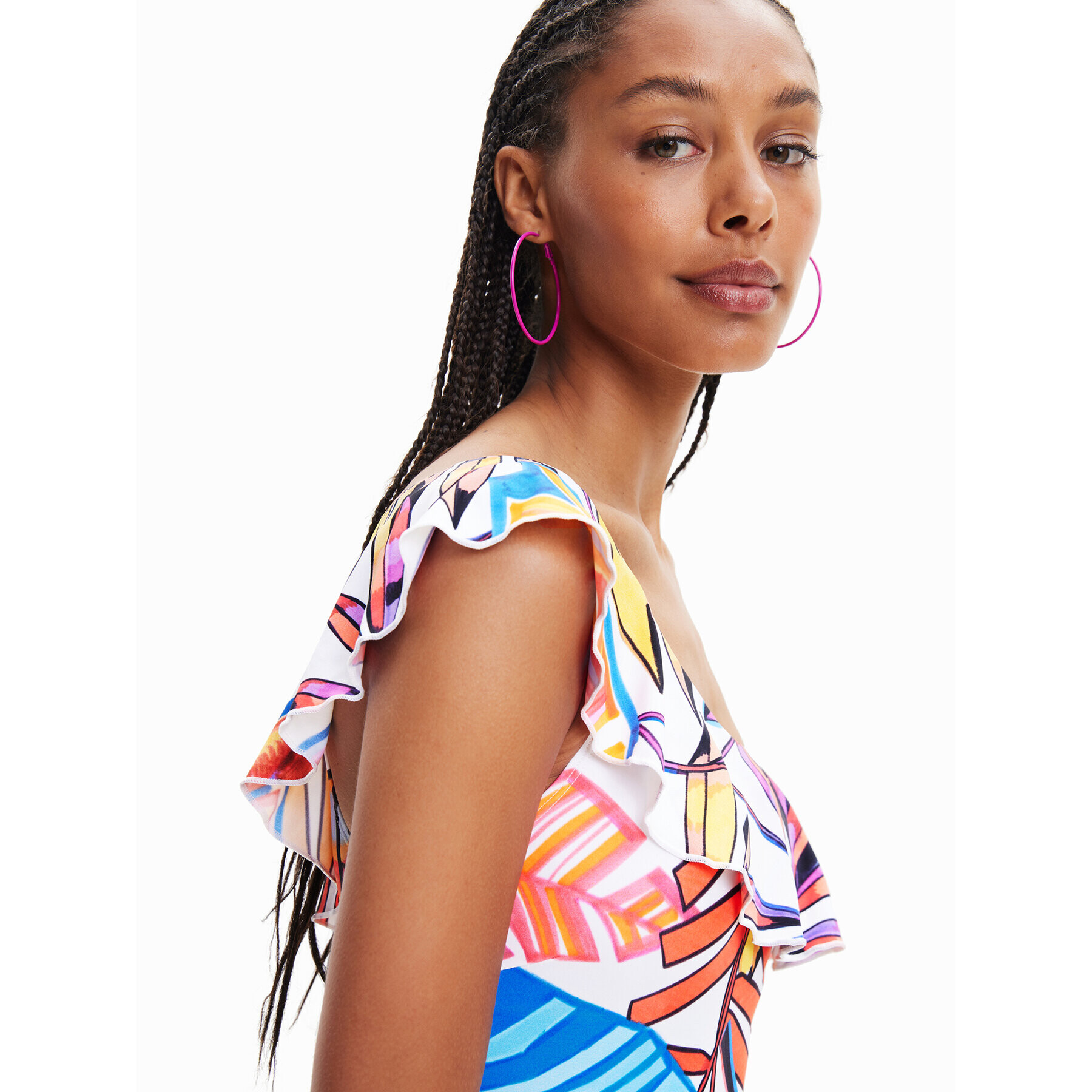 Desigual Бански костюм 23SWMK12 Цветен - Pepit.bg