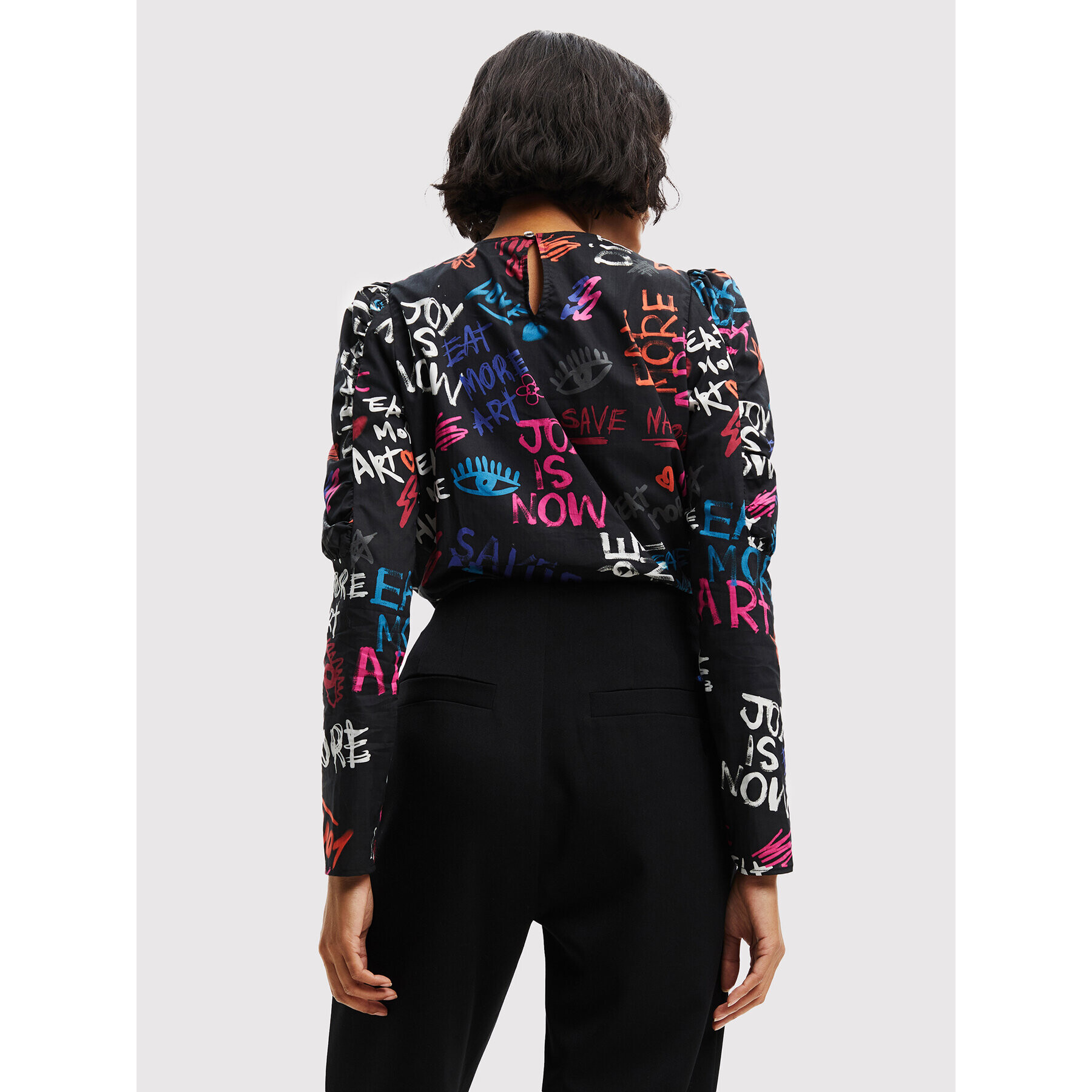 Desigual Блуза 22WWBW03 Черен Regular Fit - Pepit.bg