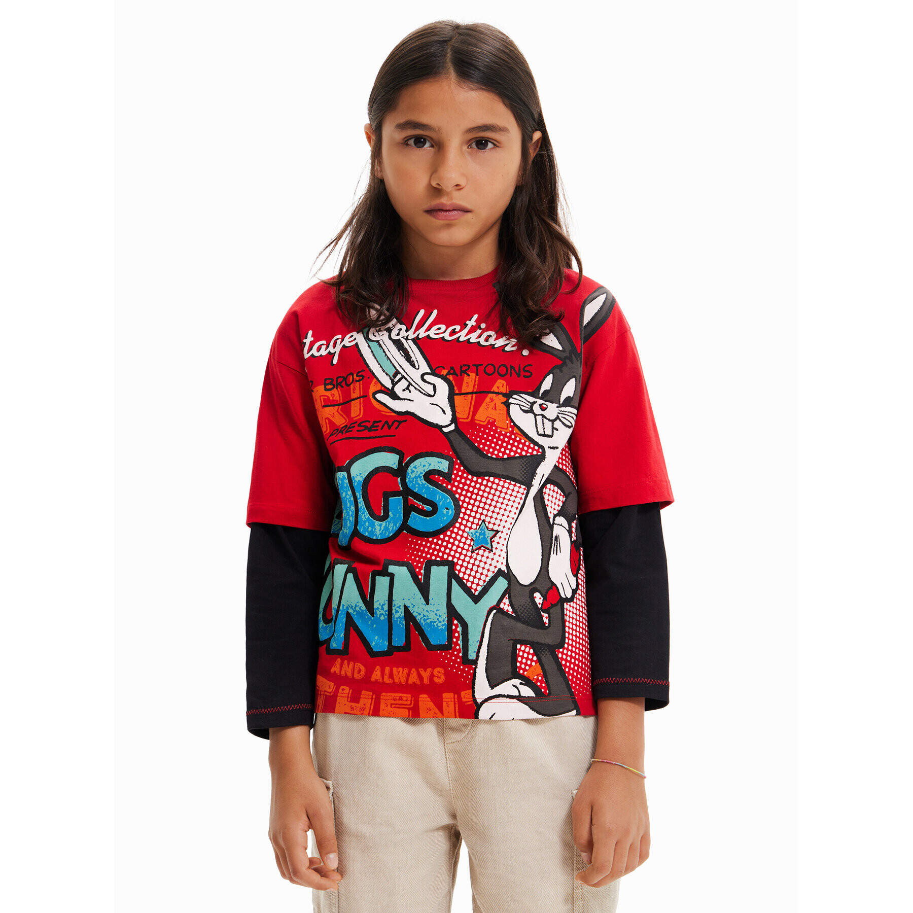 Desigual Блуза 23SBTK12 Червен Regular Fit - Pepit.bg