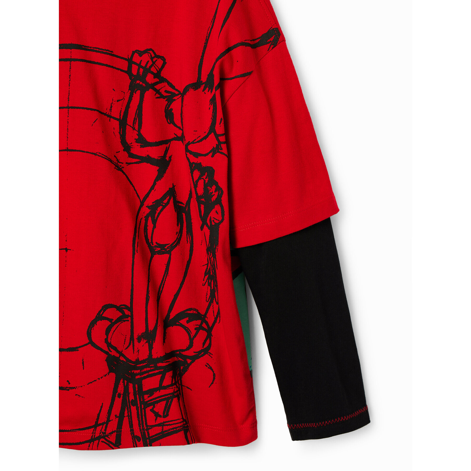 Desigual Блуза 23SBTK12 Червен Regular Fit - Pepit.bg