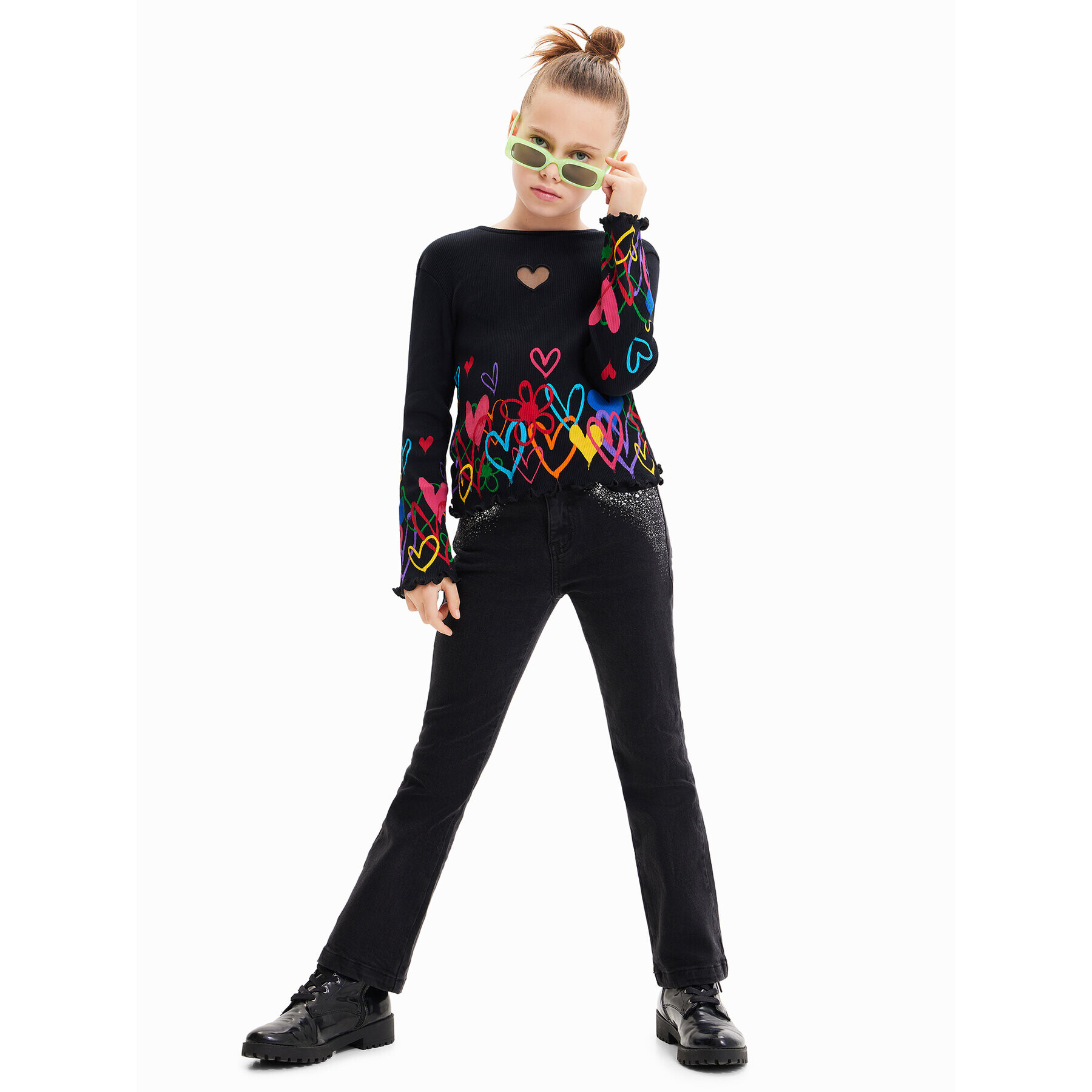 Desigual Блуза 23WGTK01 Черен Regular Fit - Pepit.bg