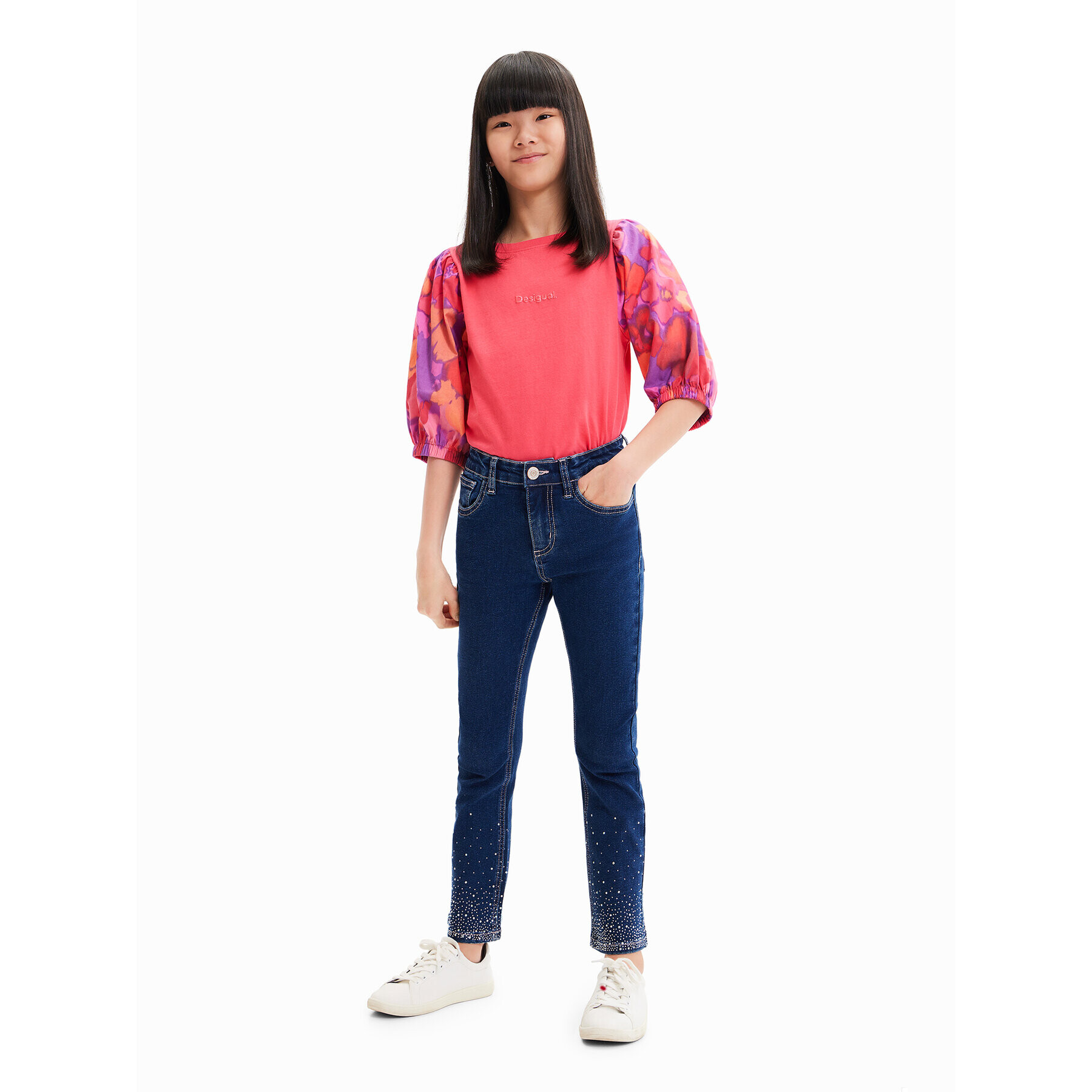Desigual Блуза 23WGTK13 Розов Regular Fit - Pepit.bg