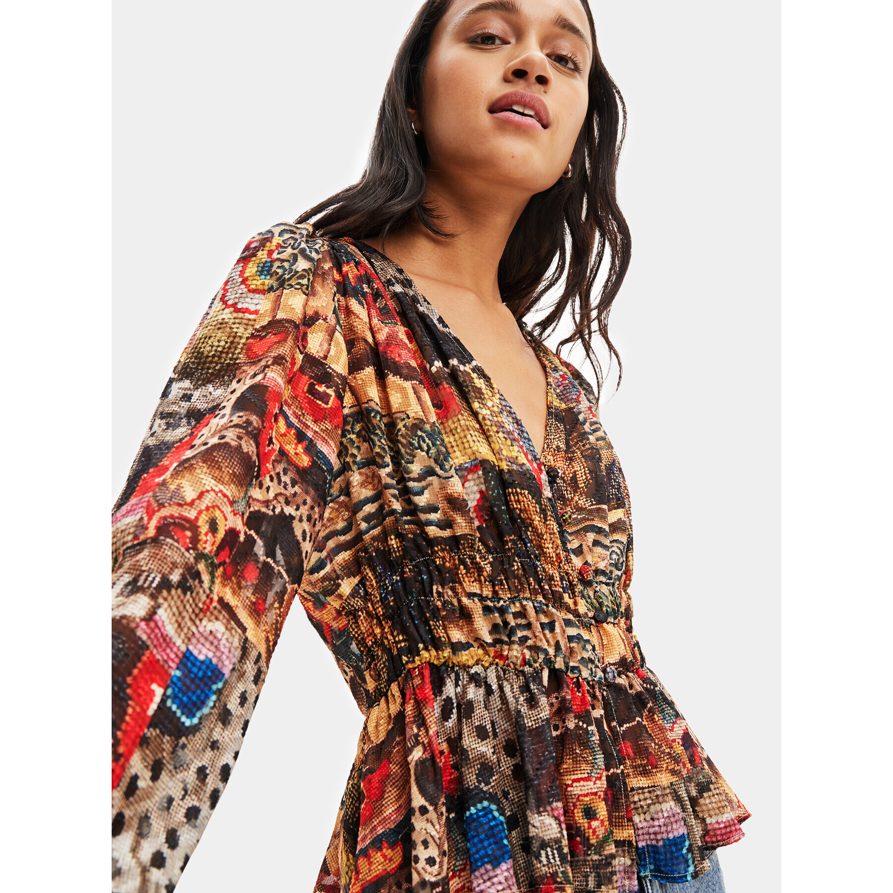 Desigual Блуза 23WWBW25 Цветен Regular Fit - Pepit.bg