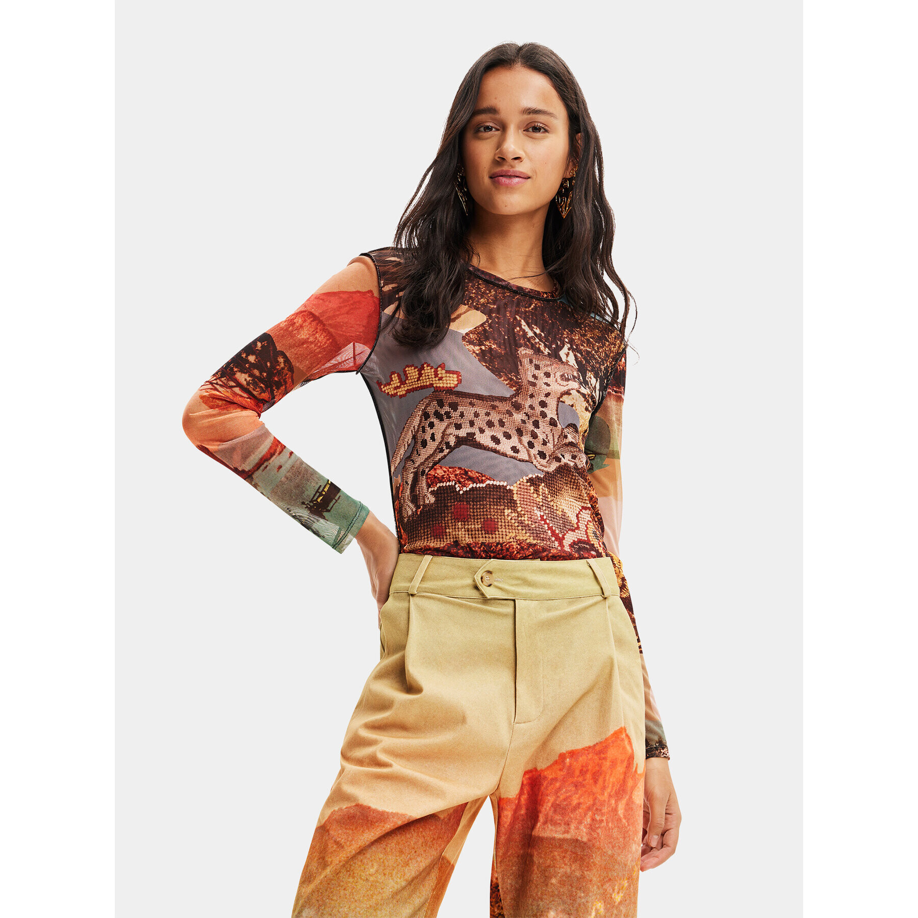 Desigual Блуза 23WWTKA5 Цветен Regular Fit - Pepit.bg